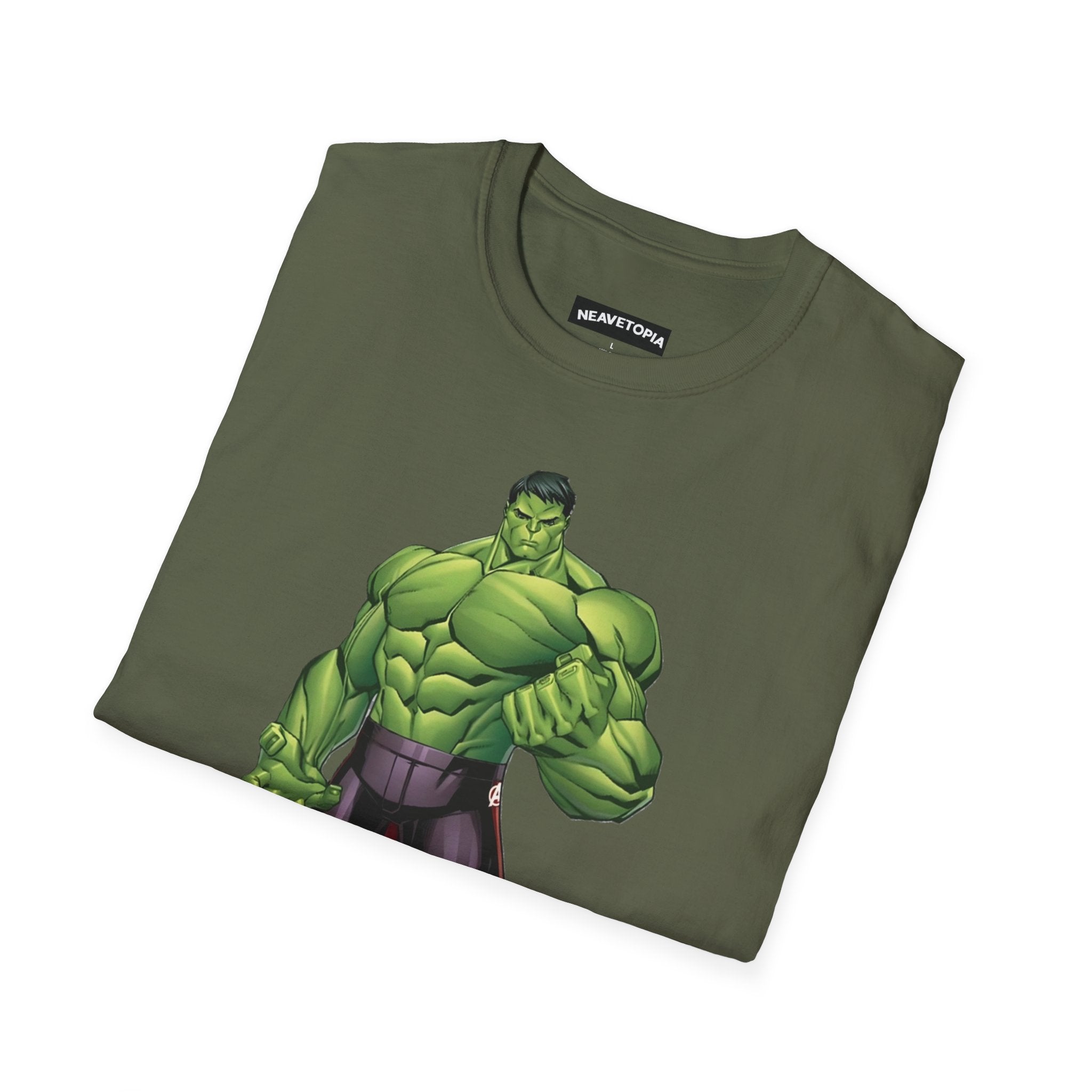 Hulk Avengers Logo T-Shirt — Marvel Hero Collage Graphic Tee