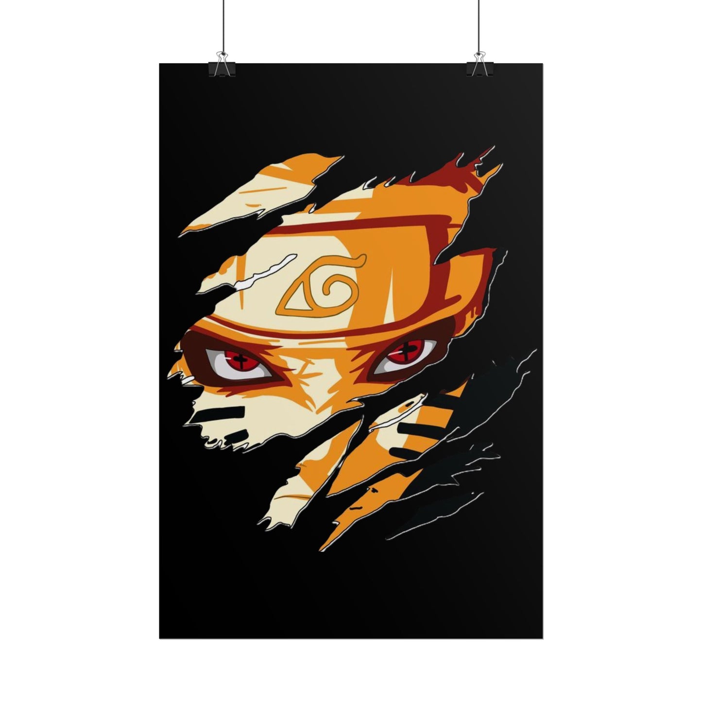 Naruto Scratch Effect Art Poster – Dynamic Anime Wall Print (Rolled Poster)