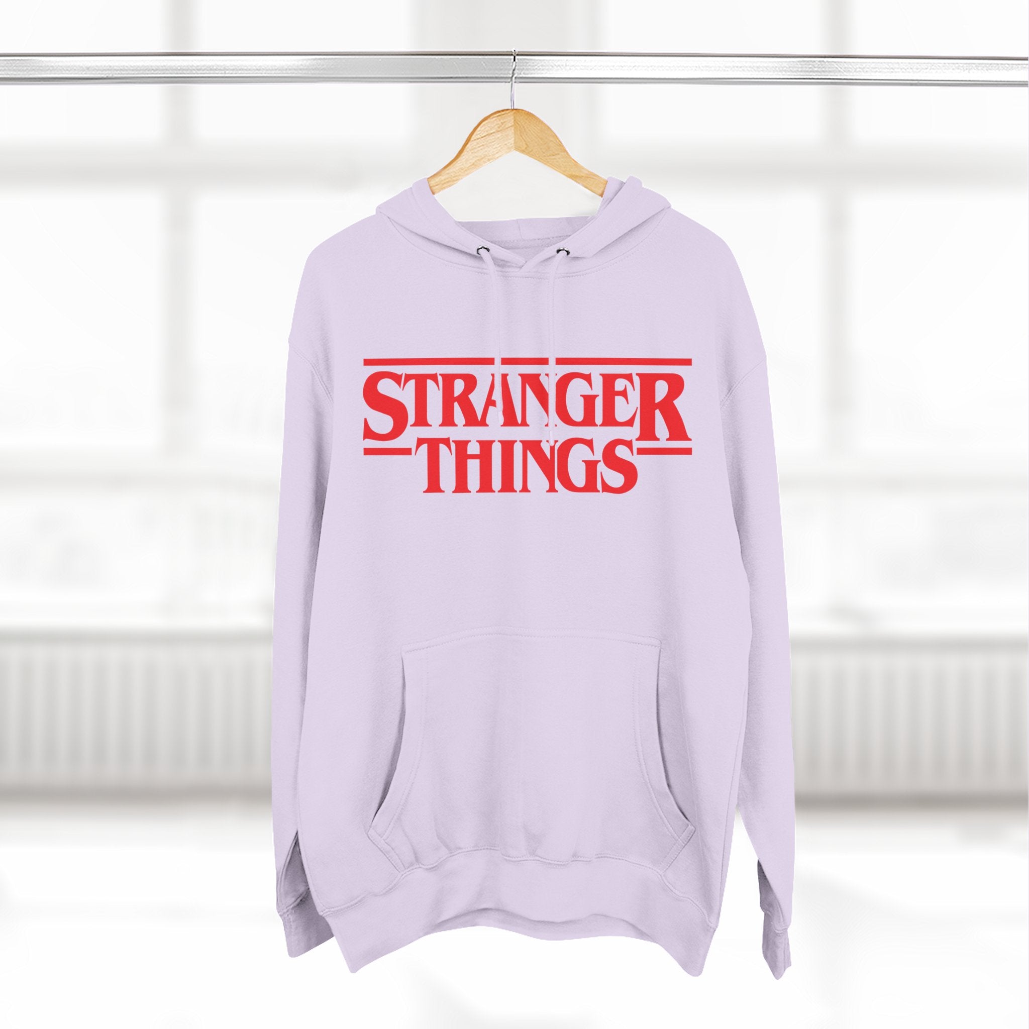 Stranger Things Fleece Hoodie – Retro Outline Logo Pullover