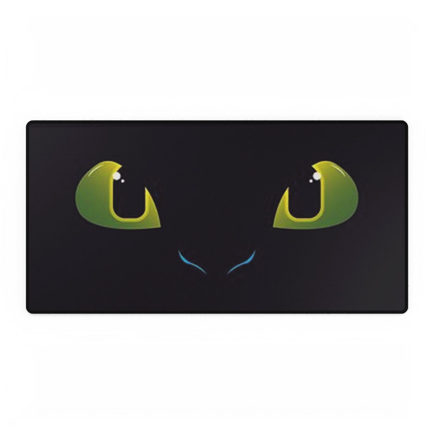 How to Train your Dragon Toothless — Large Black Gaming Mouse Pad with Glowing Green Eyes