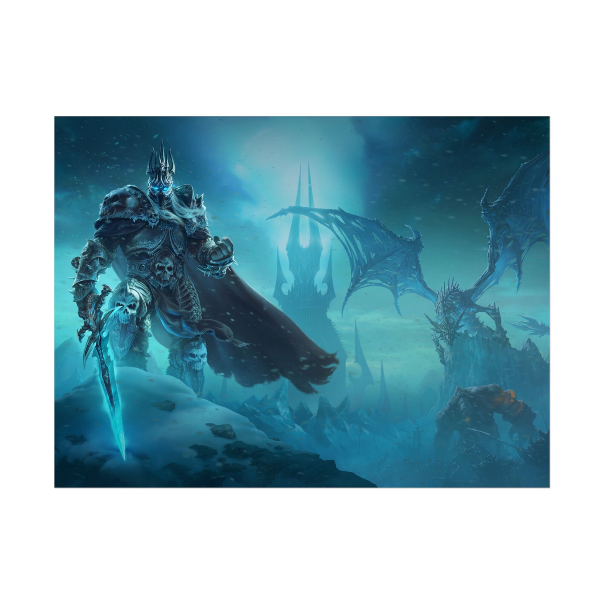Lich King Fantasy Art Print - World of Warcraft