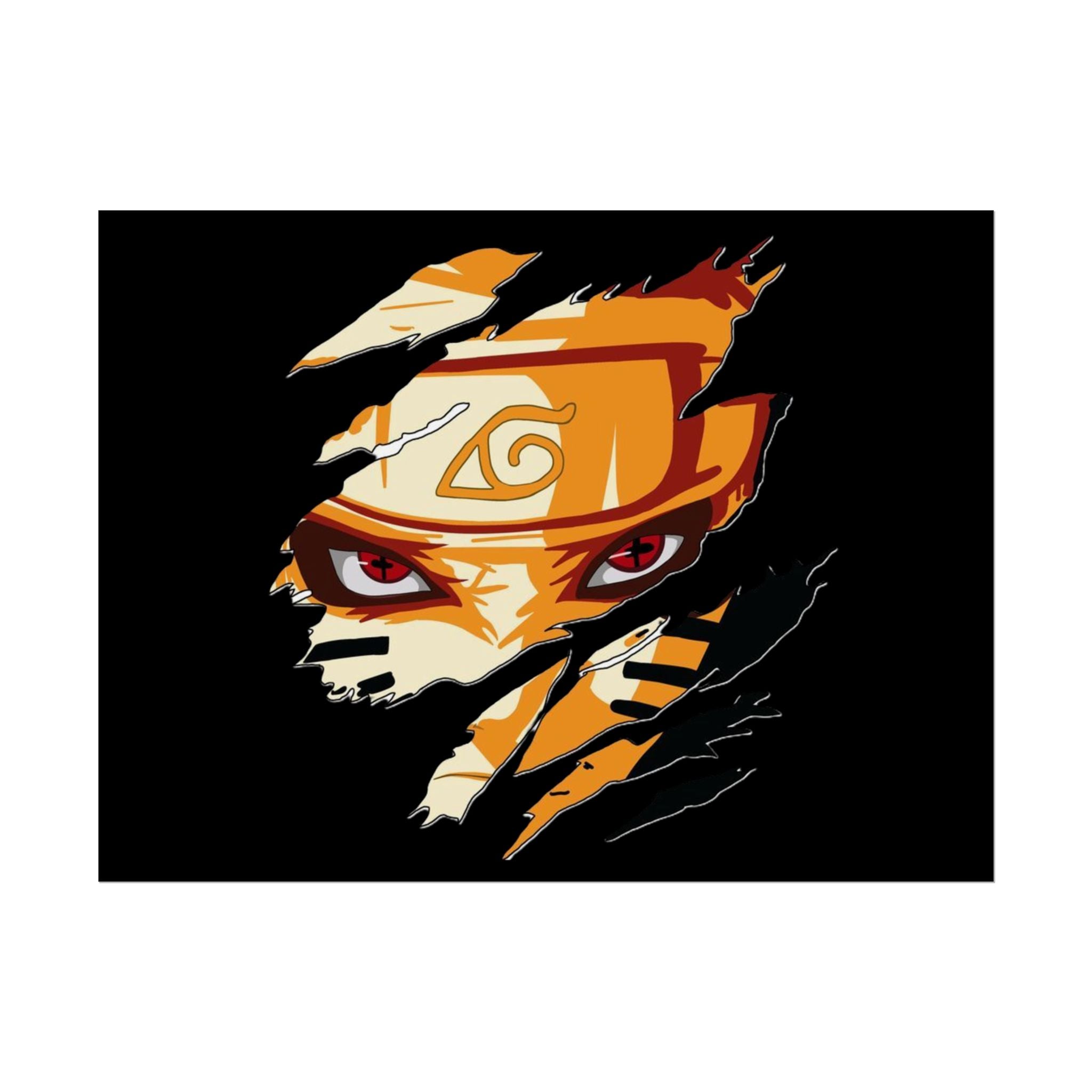 Naruto Scratch Effect Art Poster – Dynamic Anime Wall Print (Rolled Poster)