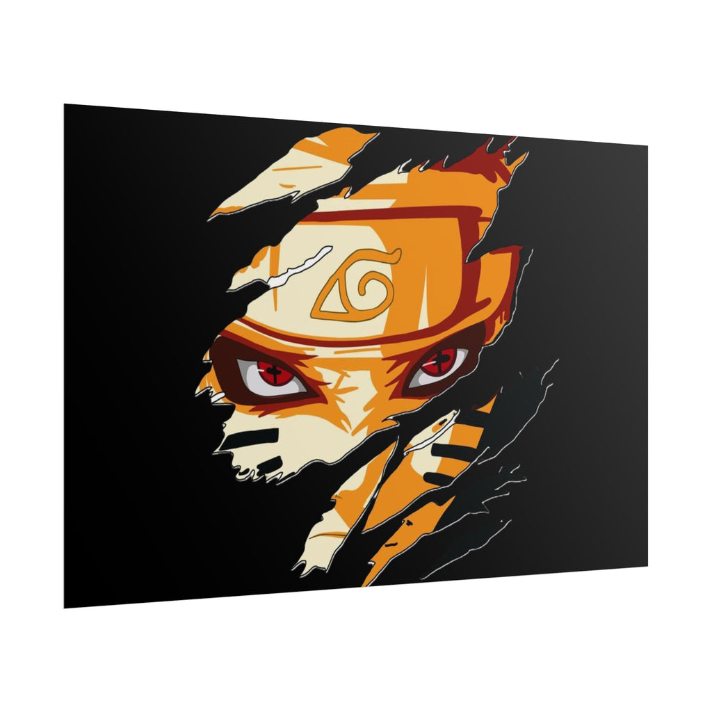 Naruto Scratch Effect Art Poster – Dynamic Anime Wall Print (Rolled Poster)