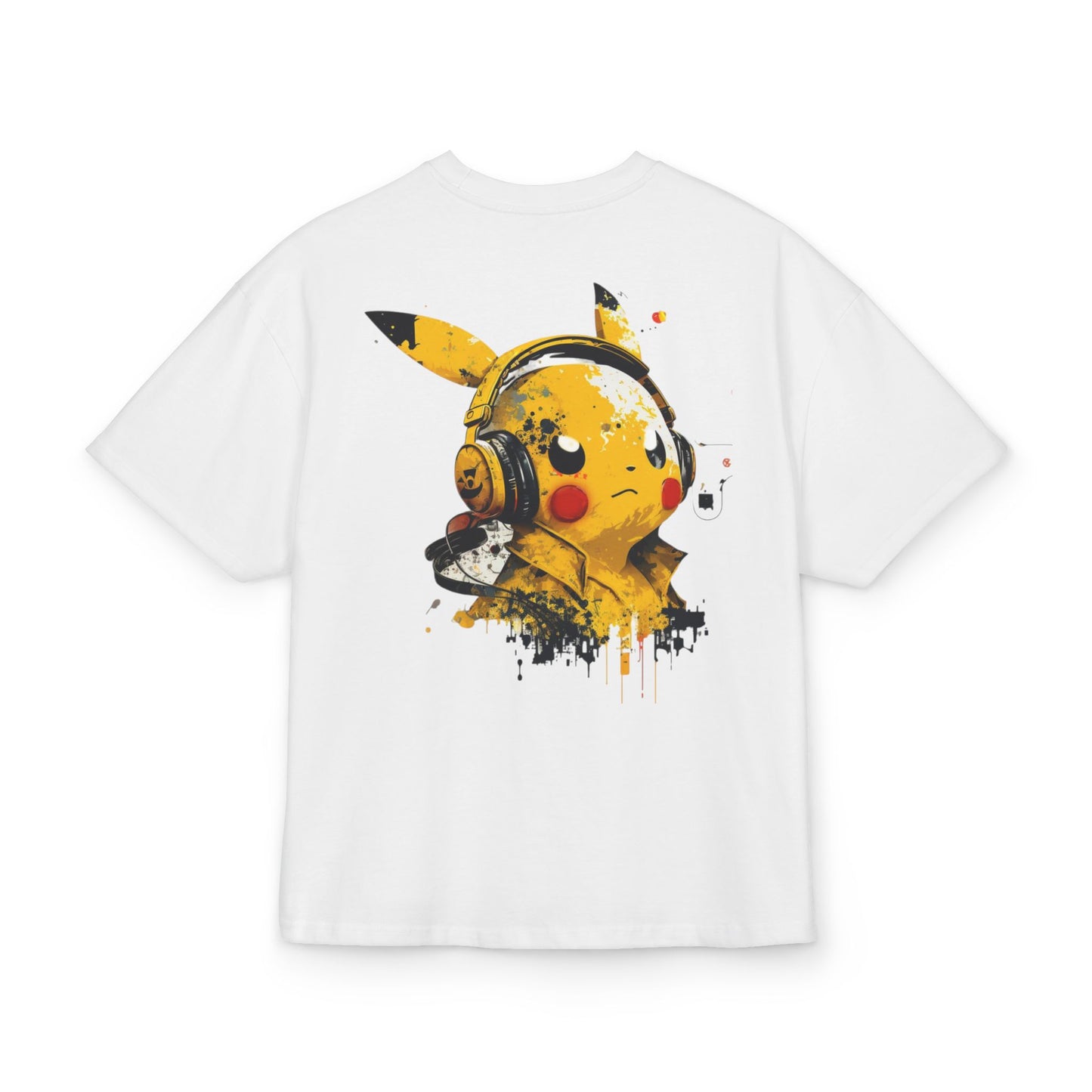 Pika-Pika Style Over Sized Tee — Grafik-T-Shirt aus Baumwolle im Anime-Stil