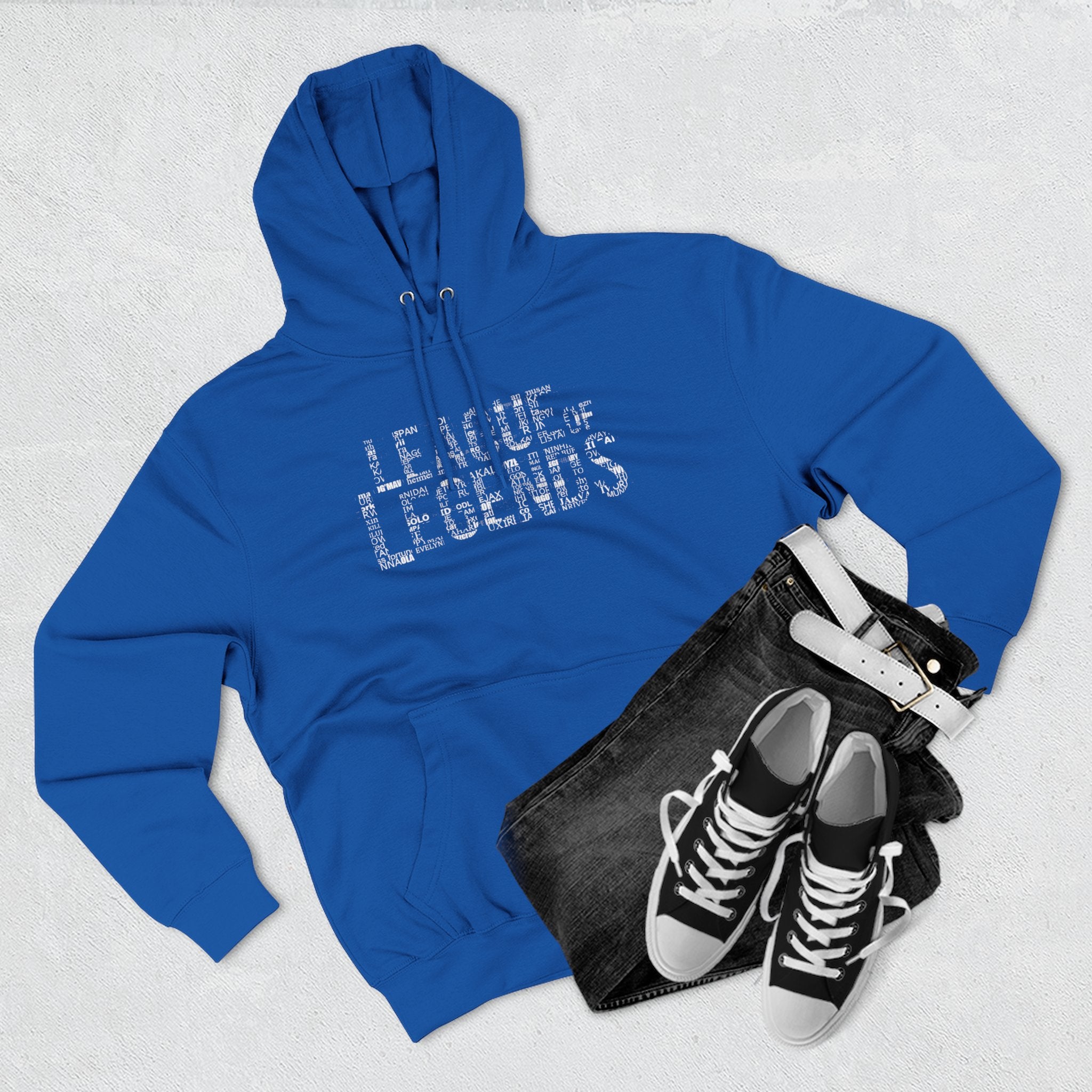 League of Legends Distressed Logo Hoodie - All Champion's names