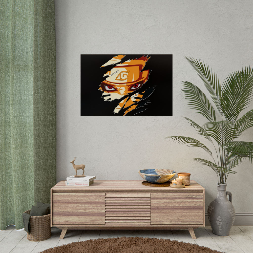 Naruto Scratch Effect Art Poster – Dynamic Anime Wall Print (Rolled Poster)