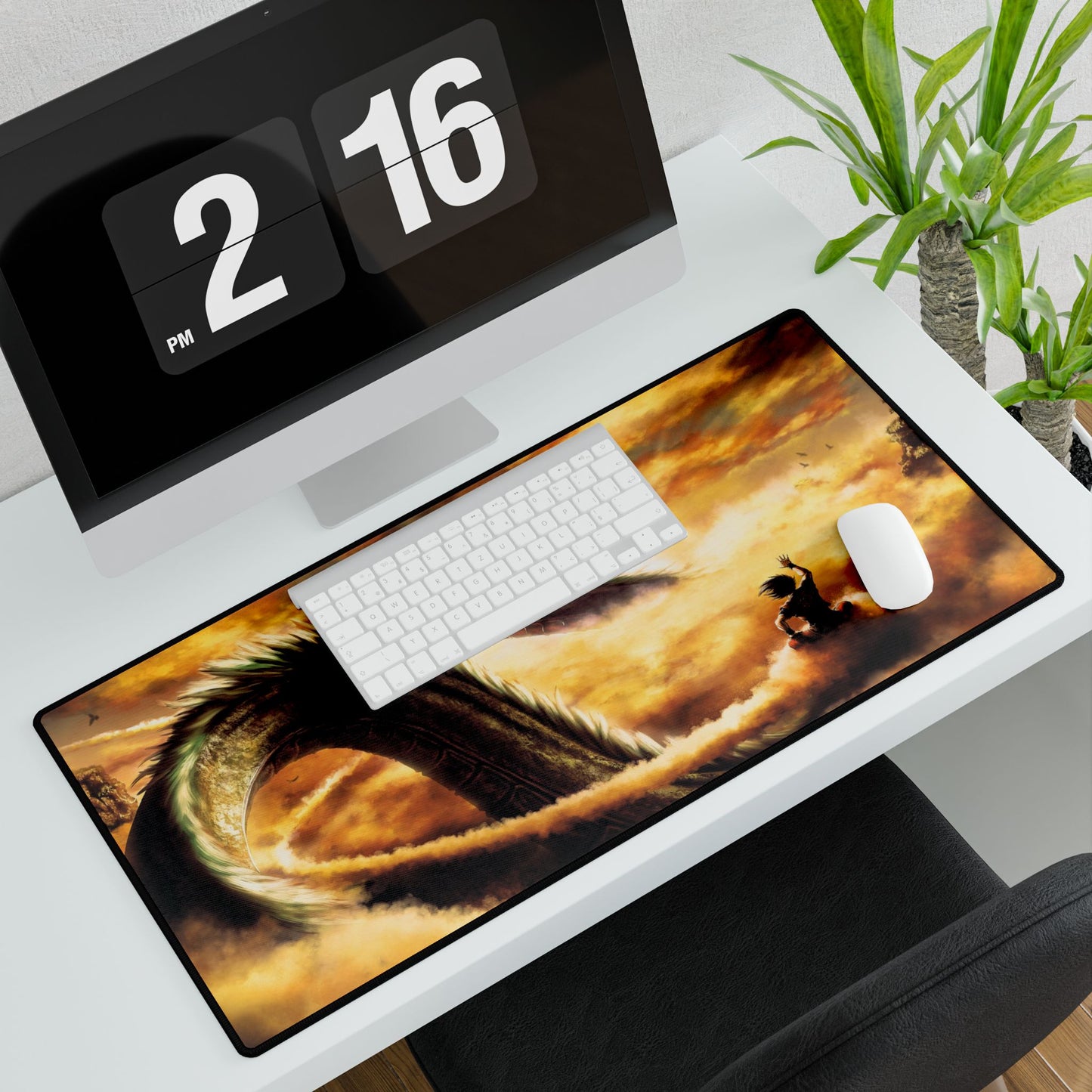 Dragonball Goku Desk Mat – Fantasy Gaming Keyboard Mouse Pad