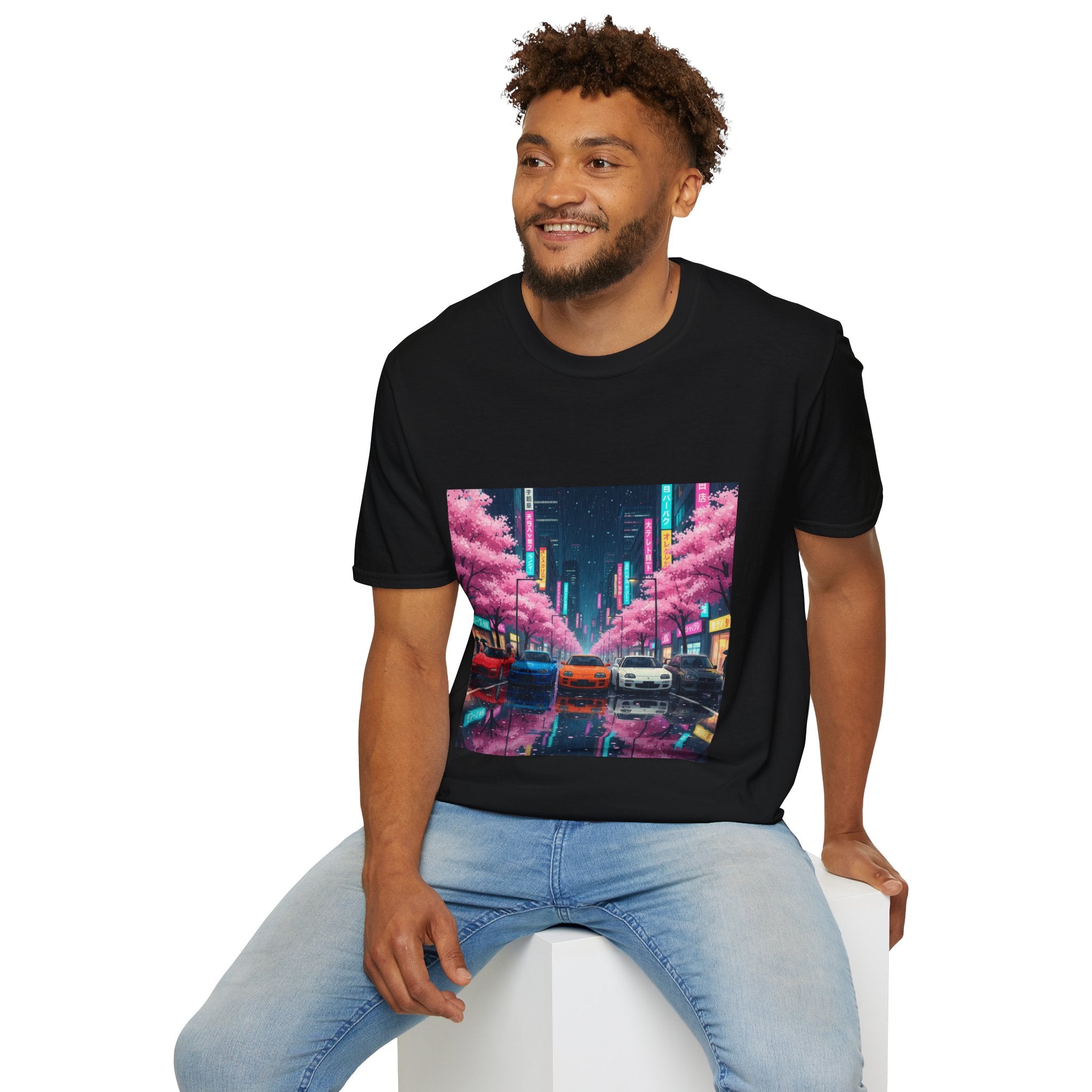 Anime Style Retro Dreamy JDM cars Street Unisex Softstyle T-Shirt