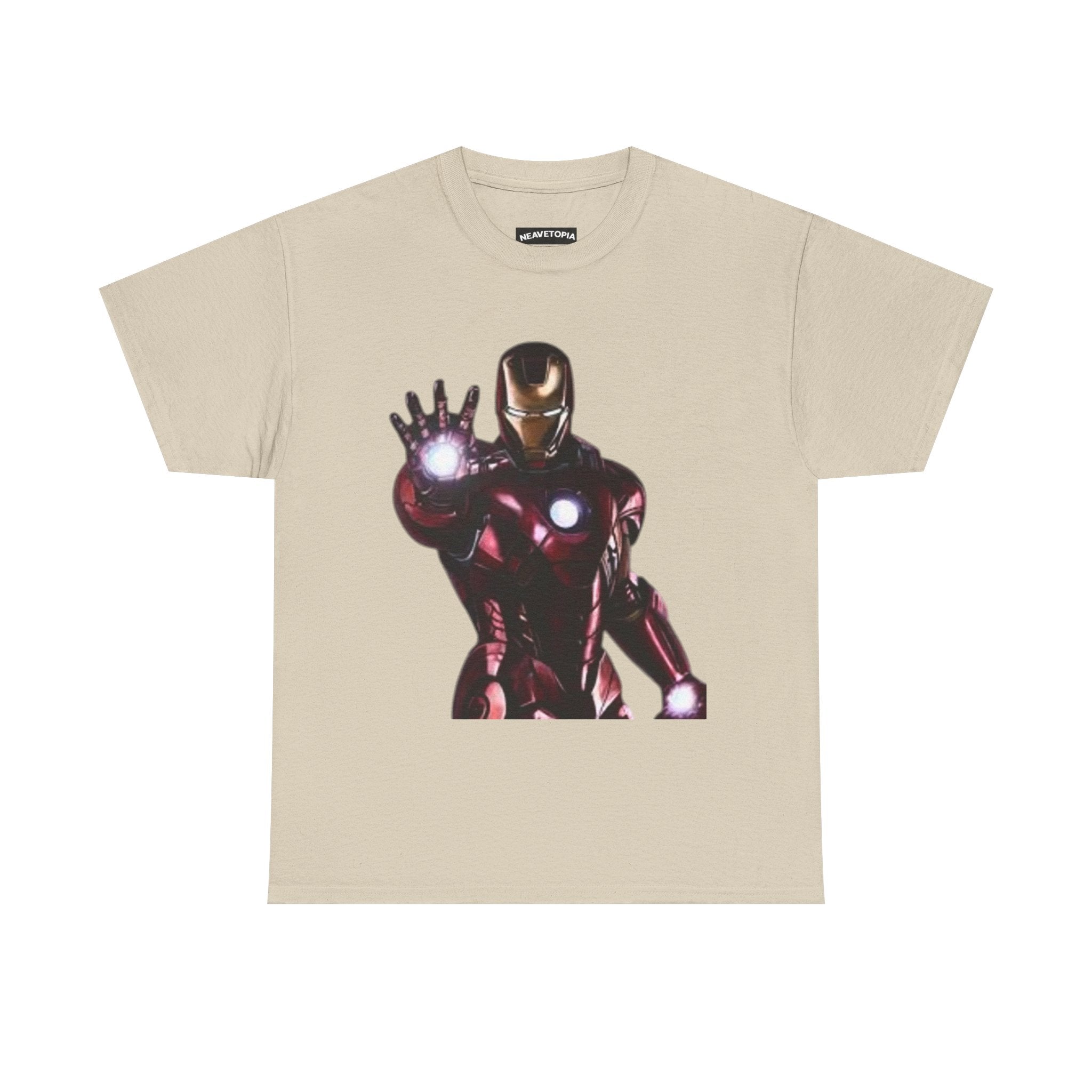 Iron Man Graphic Tee — Retro Superhero Chest Print T‑Shirt