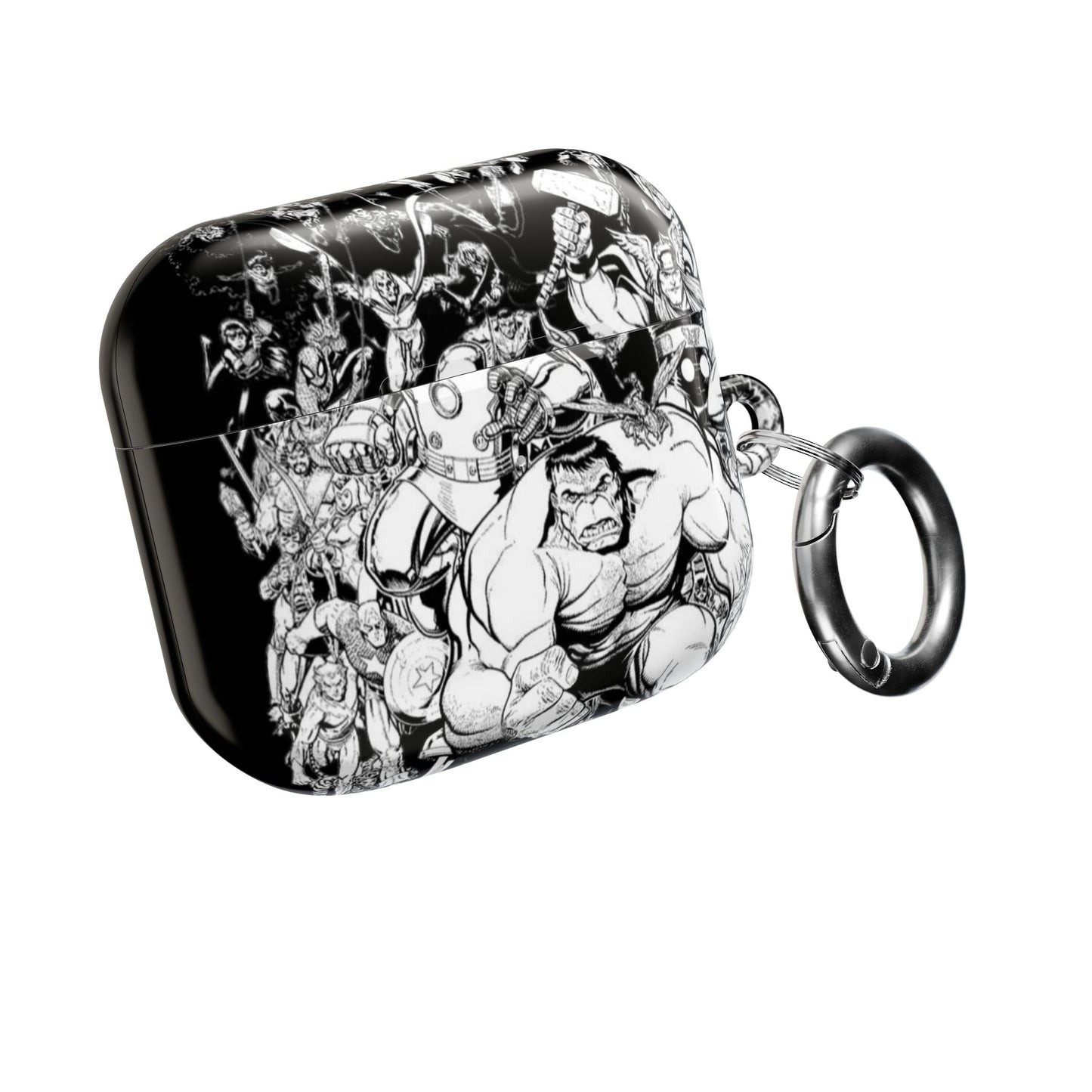 AirPod Hülle – Marvel Schwarz-Weiß-Stil