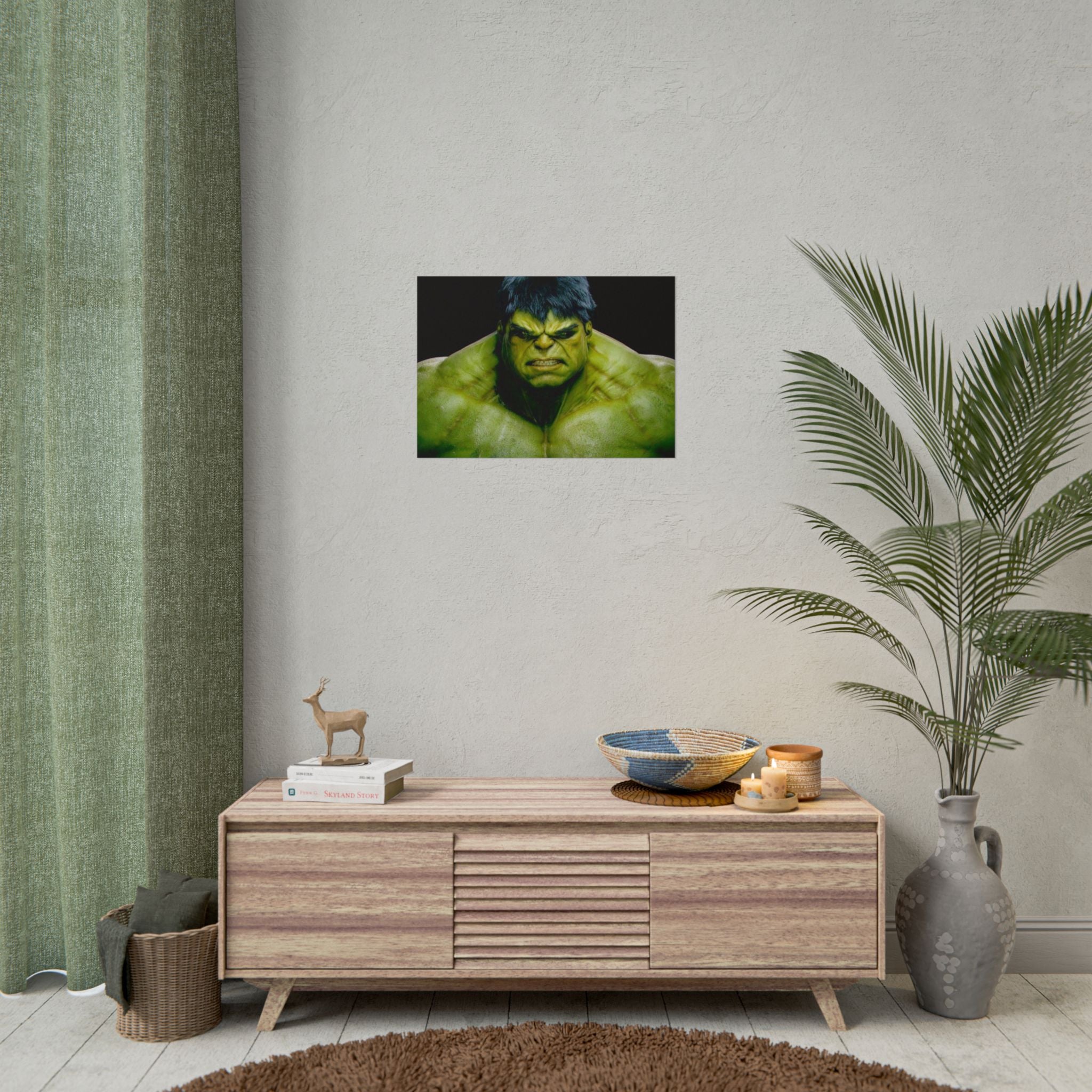 Hulk Lightning Poster — Marvel Vibrant Superhero Wall Art (Rolled Poster)