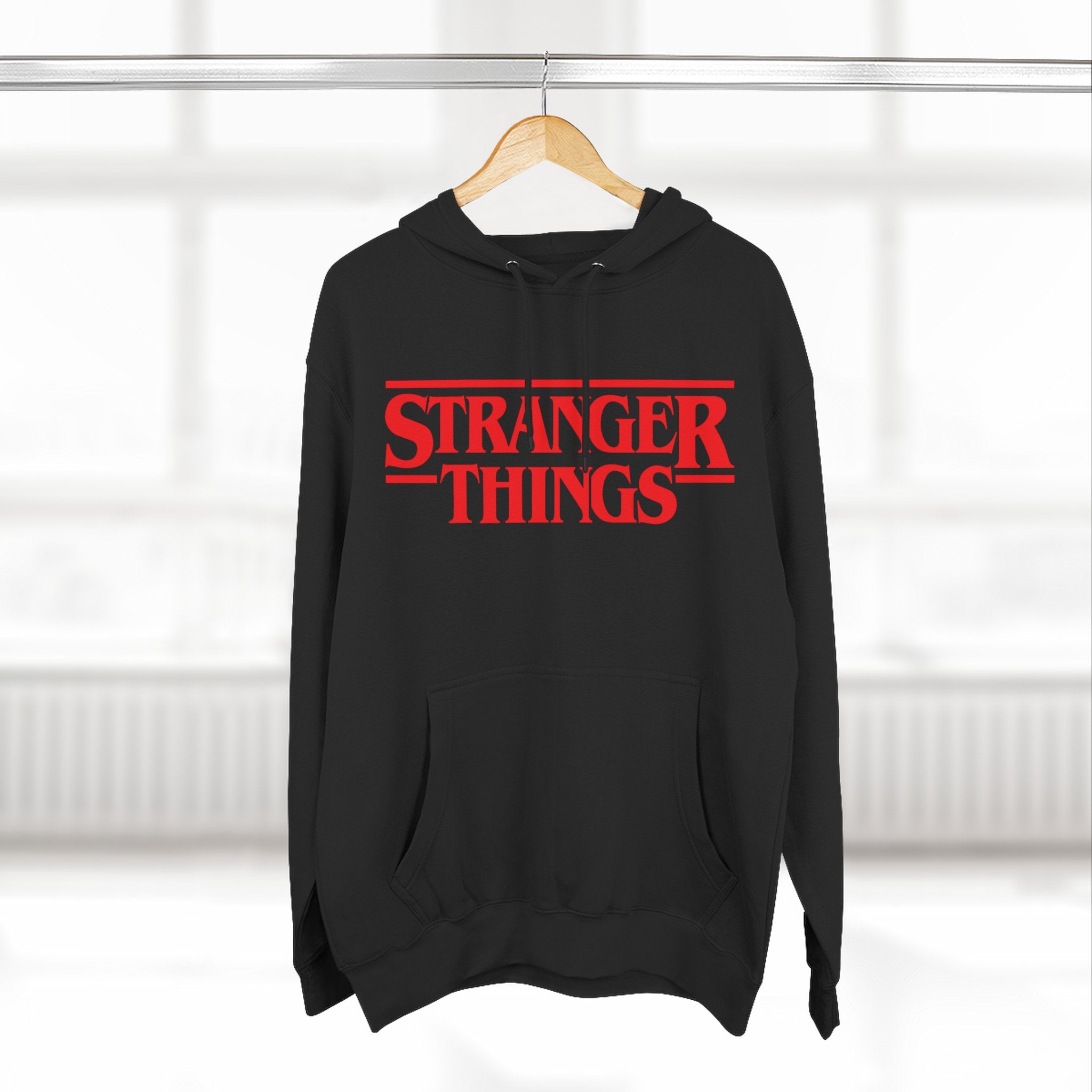 Stranger Things Fleece Hoodie – Retro Outline Logo Pullover