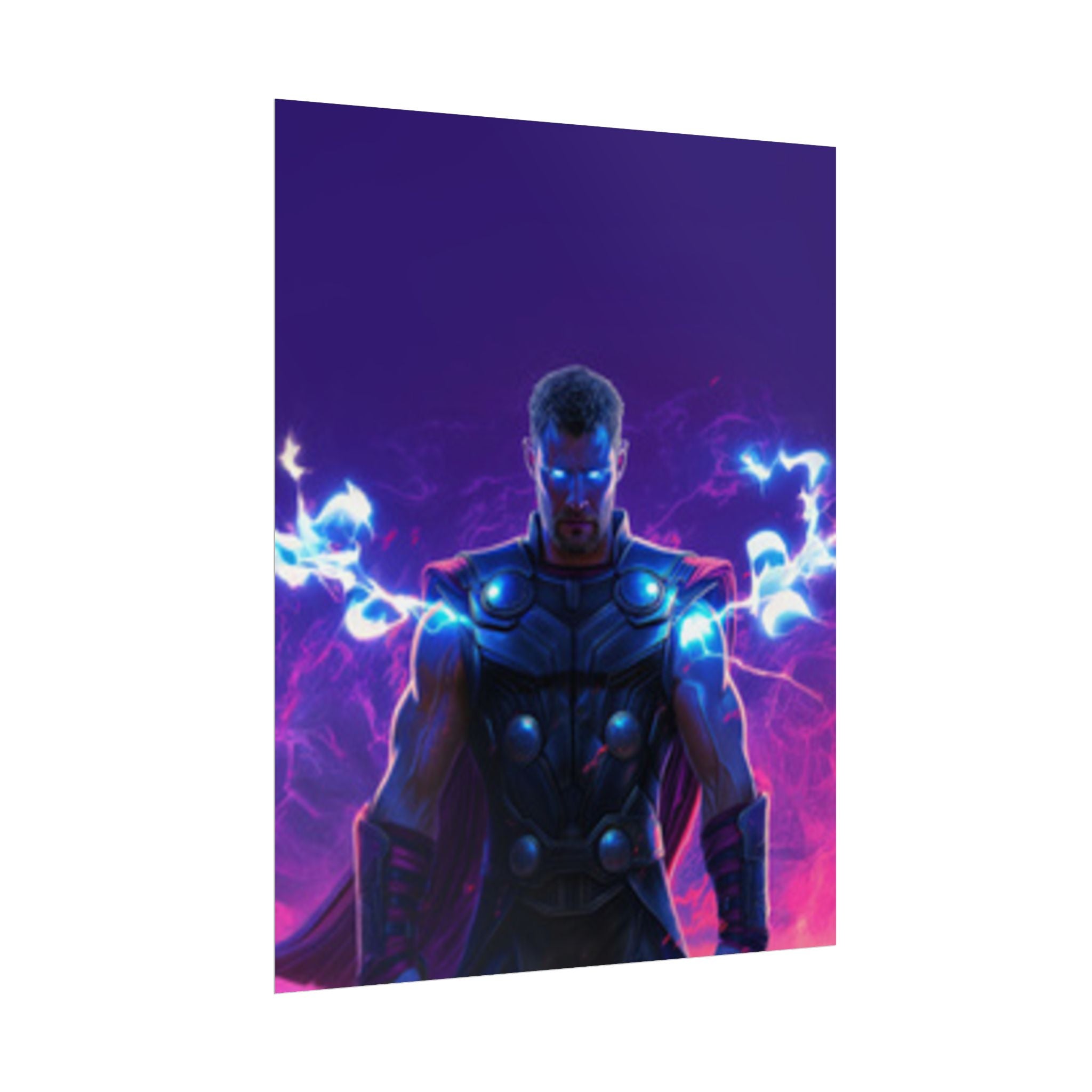 Thor Lightning Poster — Marvel Vibrant Superhero Wall Art (Rolled Poster)