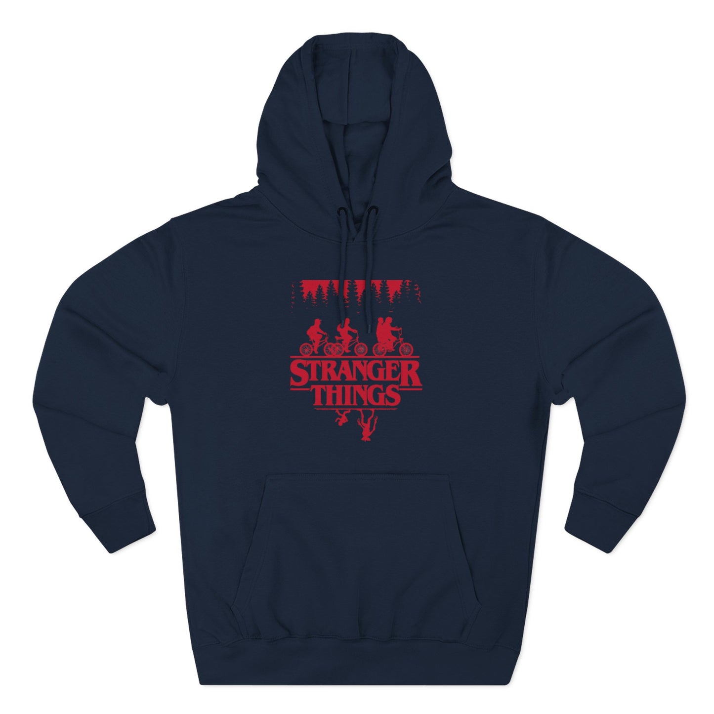 Stranger Things Fleece Hoodie – Retro-Umriss-Logo-Pullover