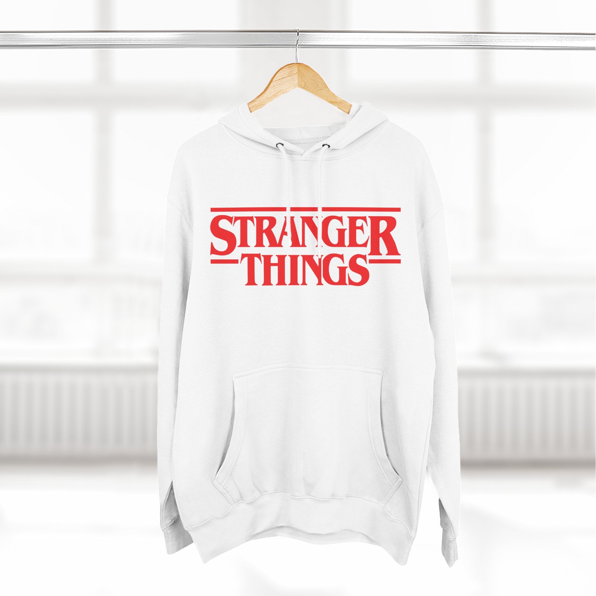 Stranger Things Fleece Hoodie – Retro Outline Logo Pullover