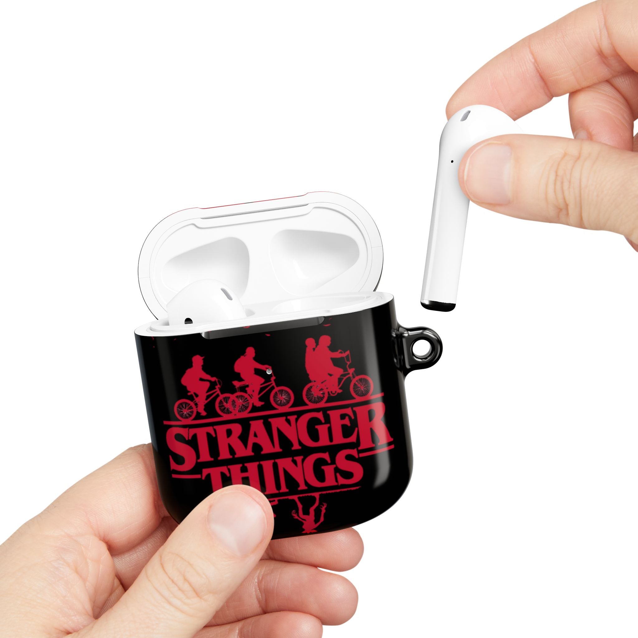 Stranger Things AirPod Case – Retro 80s Sci‑Fi Bike Silhouette Protective Cover