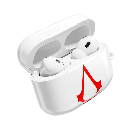 Assassins Creed Emblem AirPod Hülle – Rote Gaming-Logo Schutzhülle