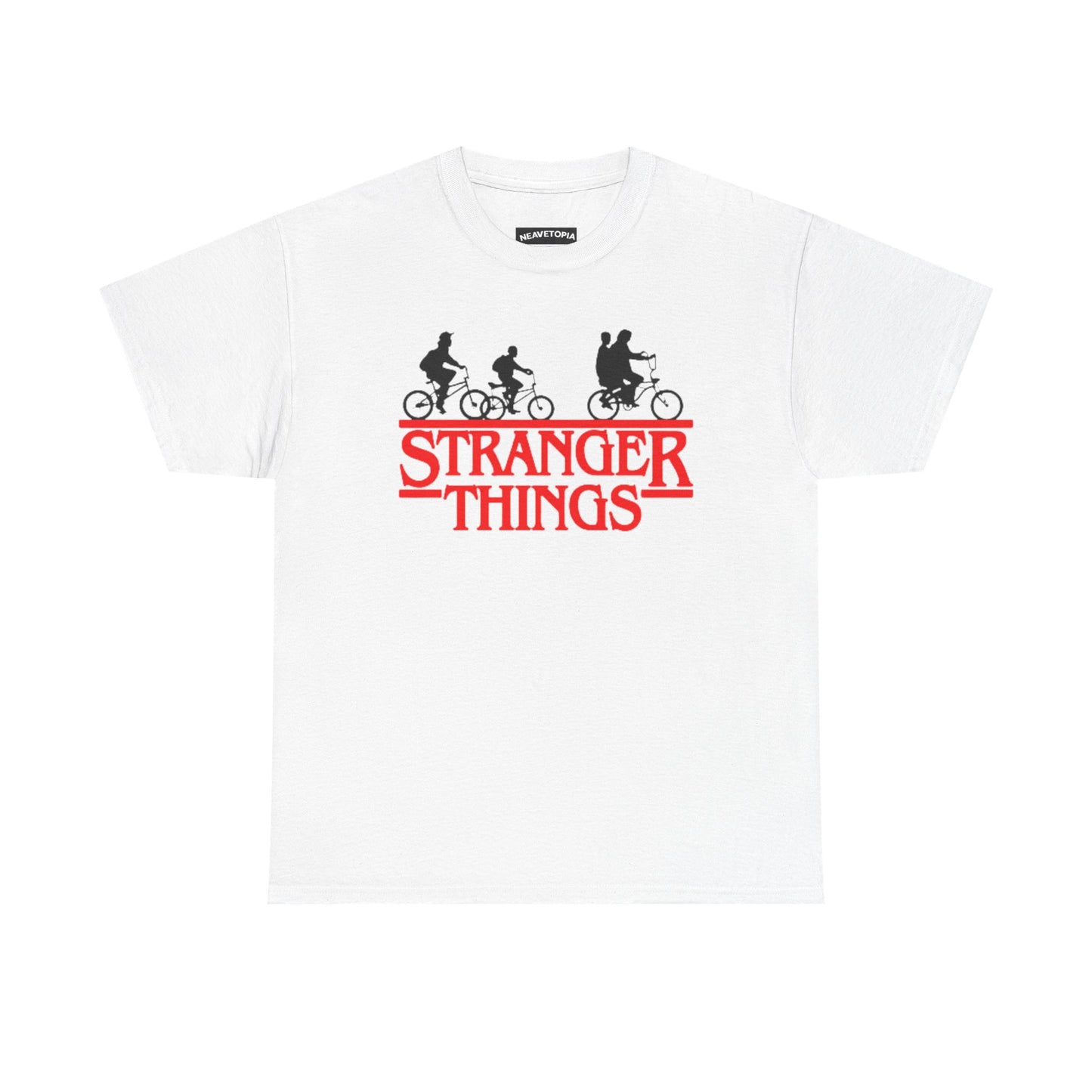 Stranger Things Retro Style Logo Bike Silhouette Tee