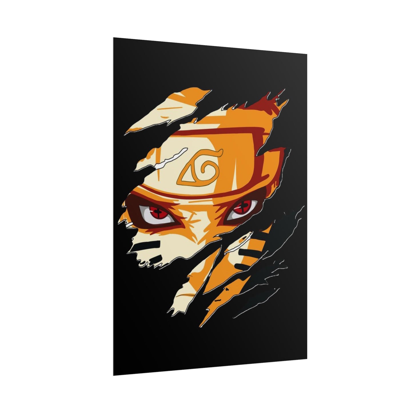 Naruto Scratch Effect Art Poster – Dynamic Anime Wall Print (Rolled Poster)