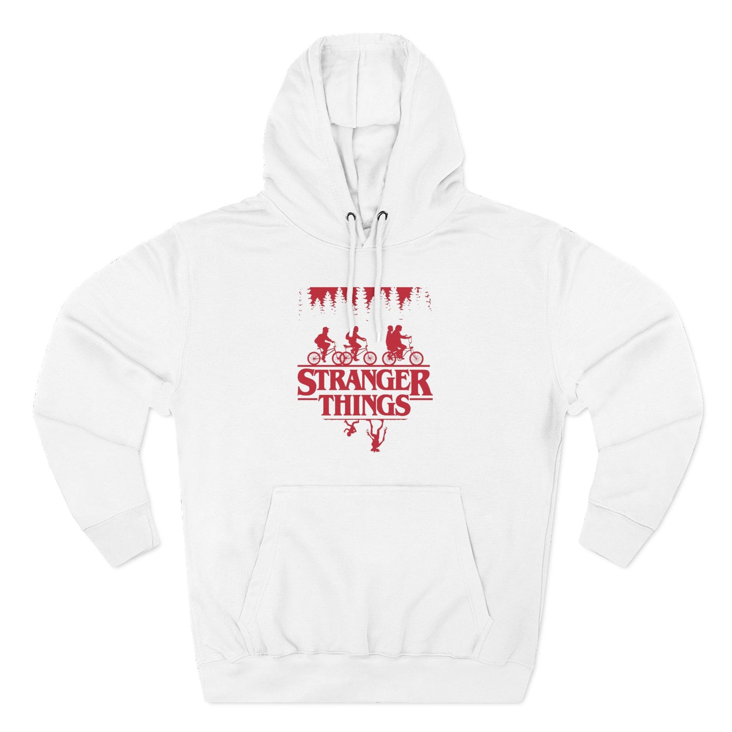 Stranger Things Fleece Hoodie – Retro-Umriss-Logo-Pullover