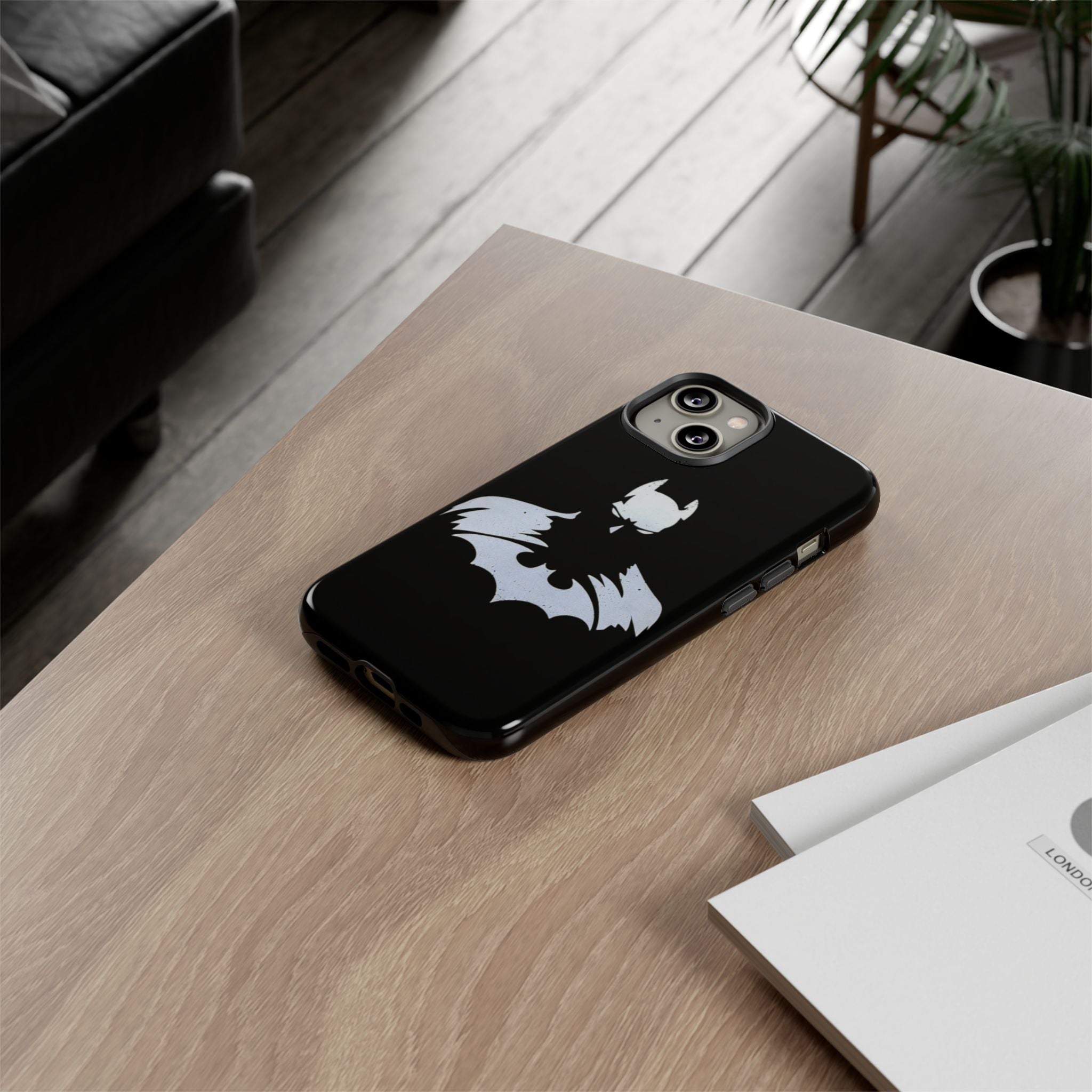 Batman Silhouette Tough Phone Case — Dark Knight Black Protective Cover