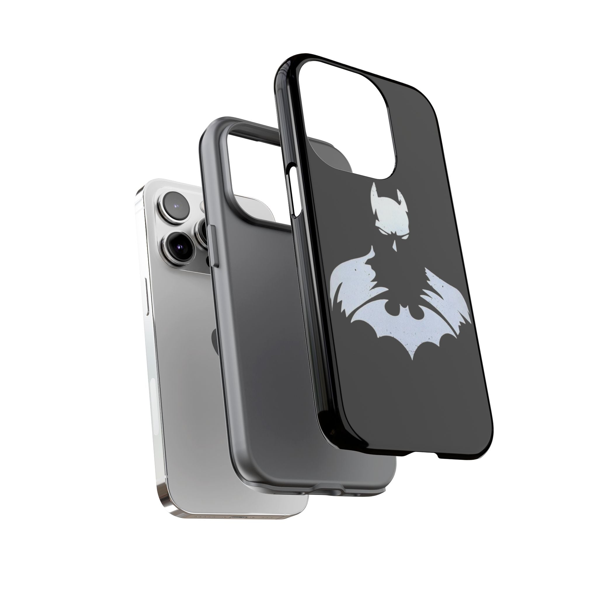 Batman Silhouette Tough Phone Case — Dark Knight Black Protective Cover
