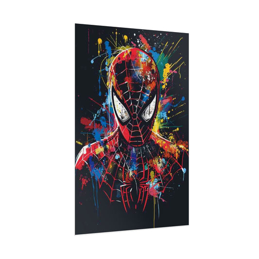Color Splash Spider-Man Gerolltes Poster | Superhelden-Kunstdruck | Echte Kunst