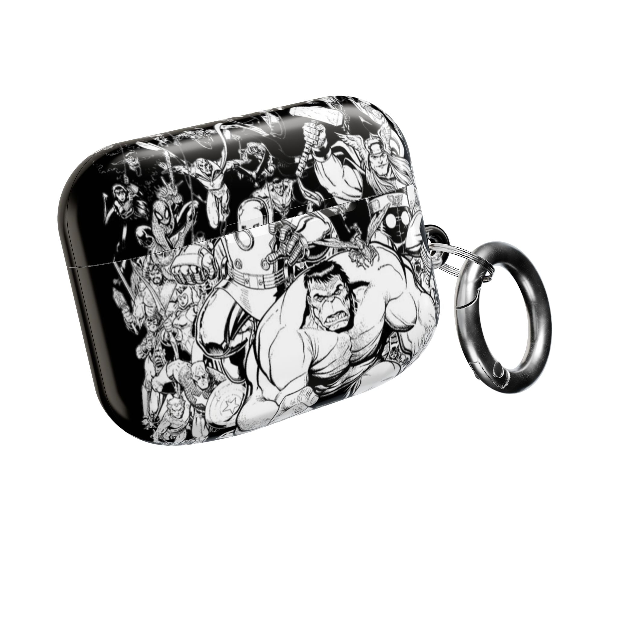 AirPod Case — Marvel Black and White Style