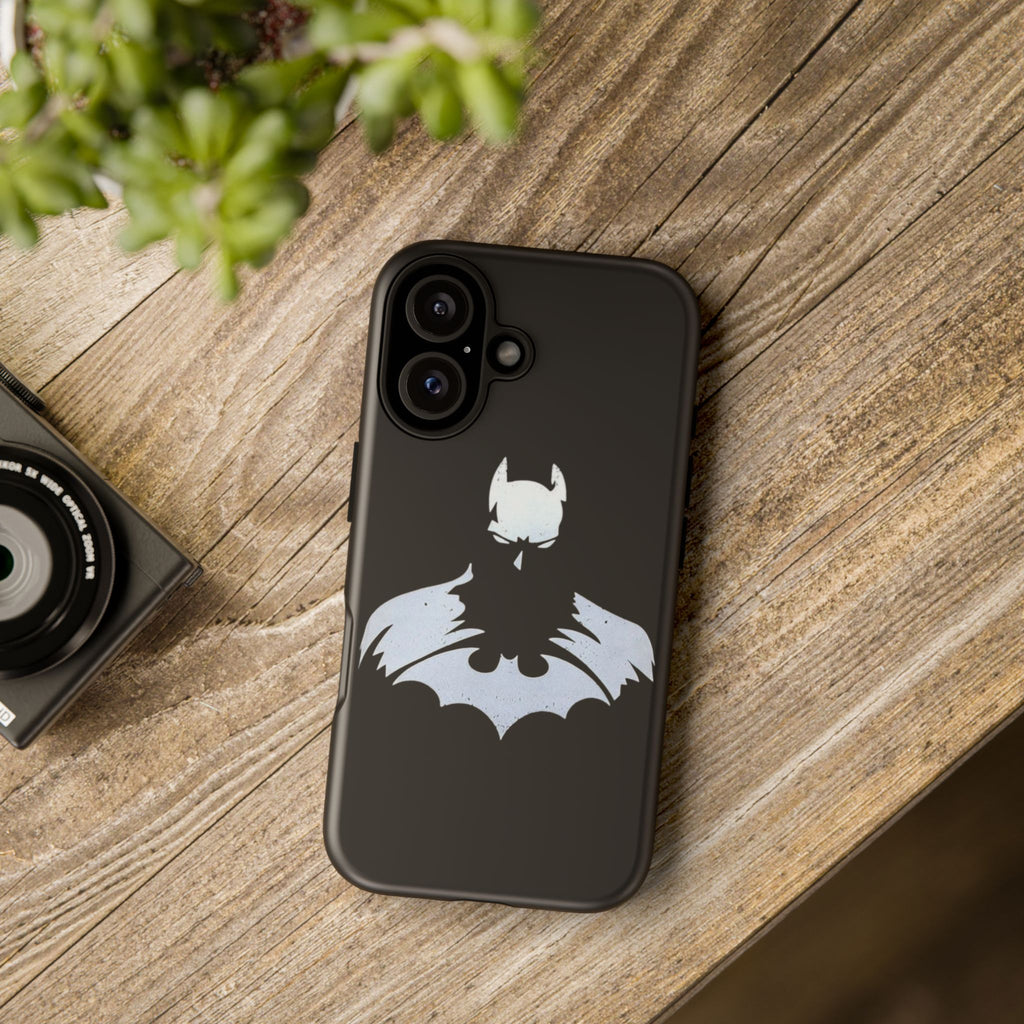 Batman Silhouette Tough Phone Case — Dark Knight Black Protective Cover