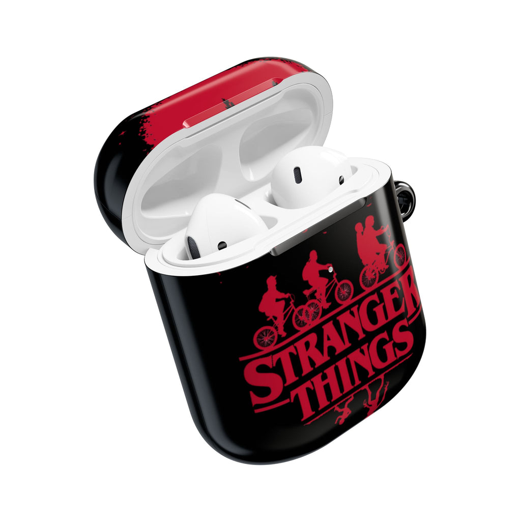 Stranger Things AirPod Case – Retro 80s Sci‑Fi Bike Silhouette Protective Cover