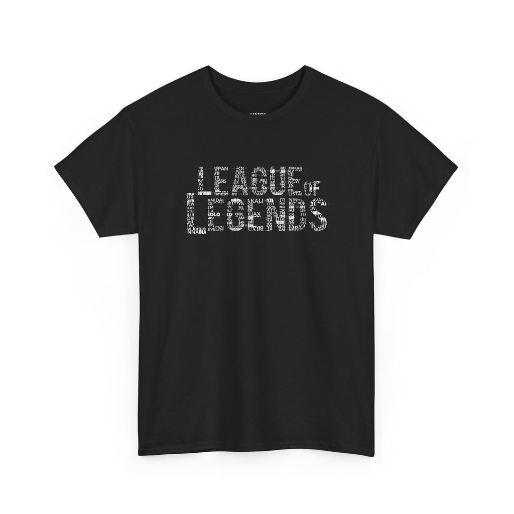 League of Legends Graphic Tee — Distressed Logo Gamer T-Shirt - ALL Champion's names