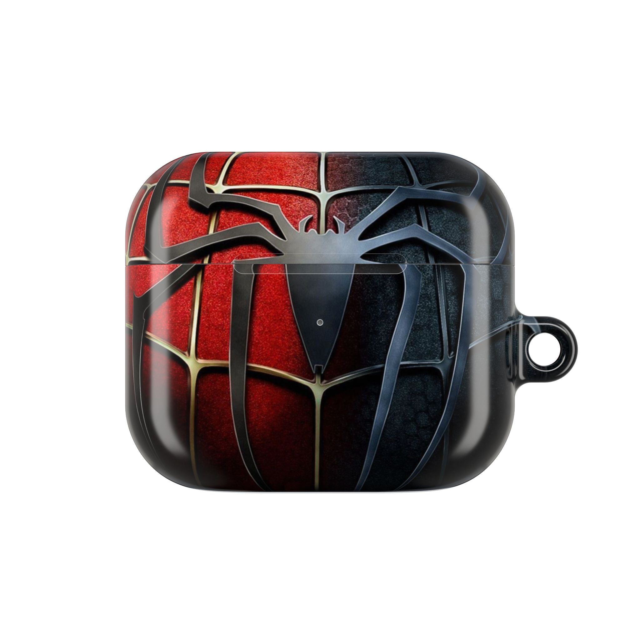 Spider Web AirPod Case – Red & Black Superhero Design Protective Cover