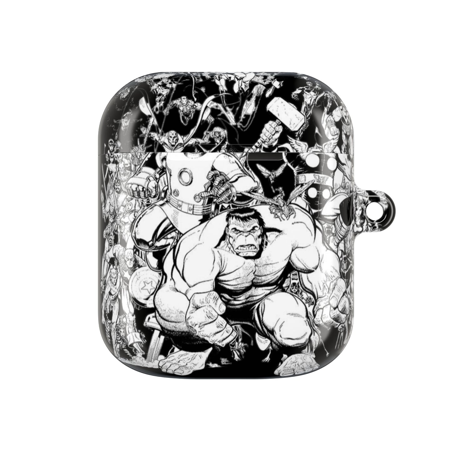 AirPod Hülle – Marvel Schwarz-Weiß-Stil
