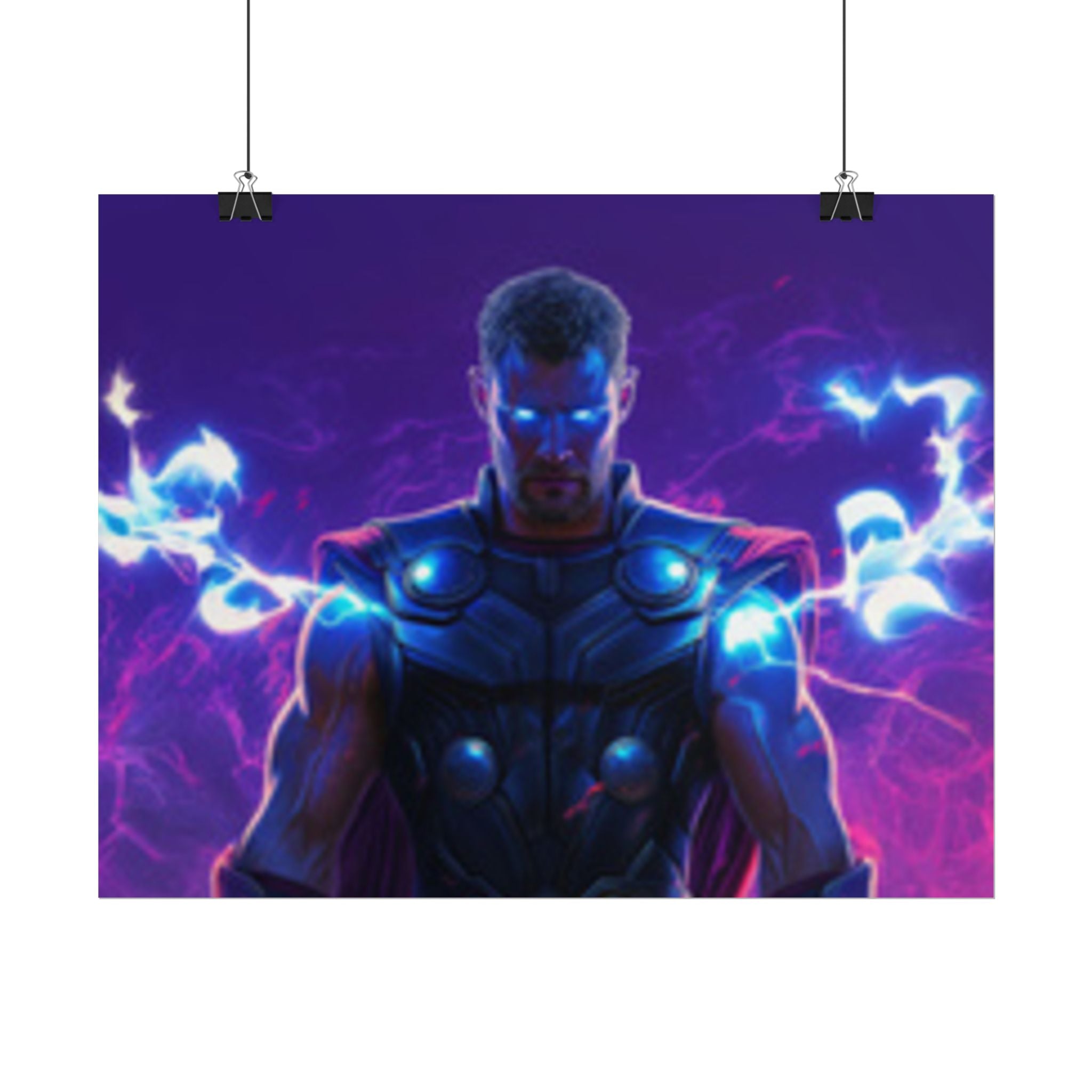 Thor Lightning Poster — Marvel Vibrant Superhero Wall Art (Rolled Poster)