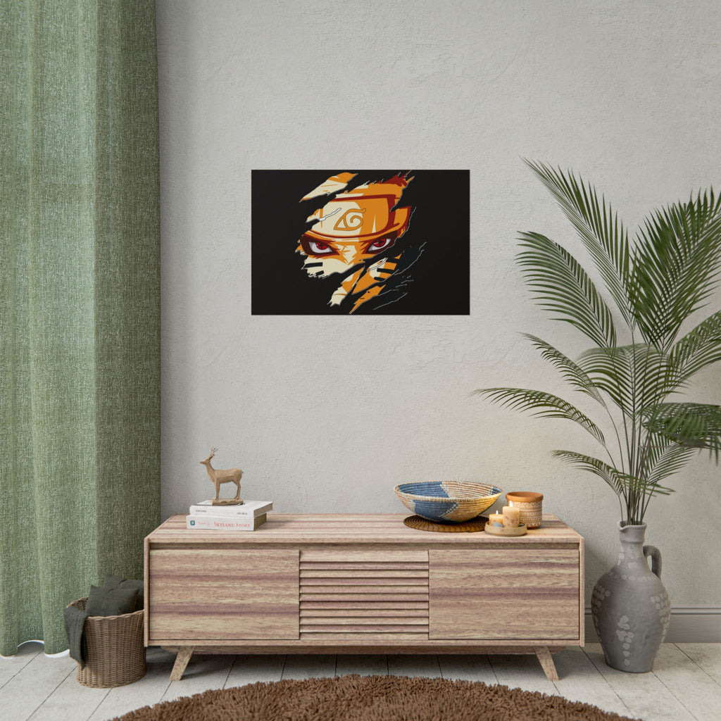 Naruto Scratch Effect Art Poster – Dynamic Anime Wall Print (Rolled Poster)