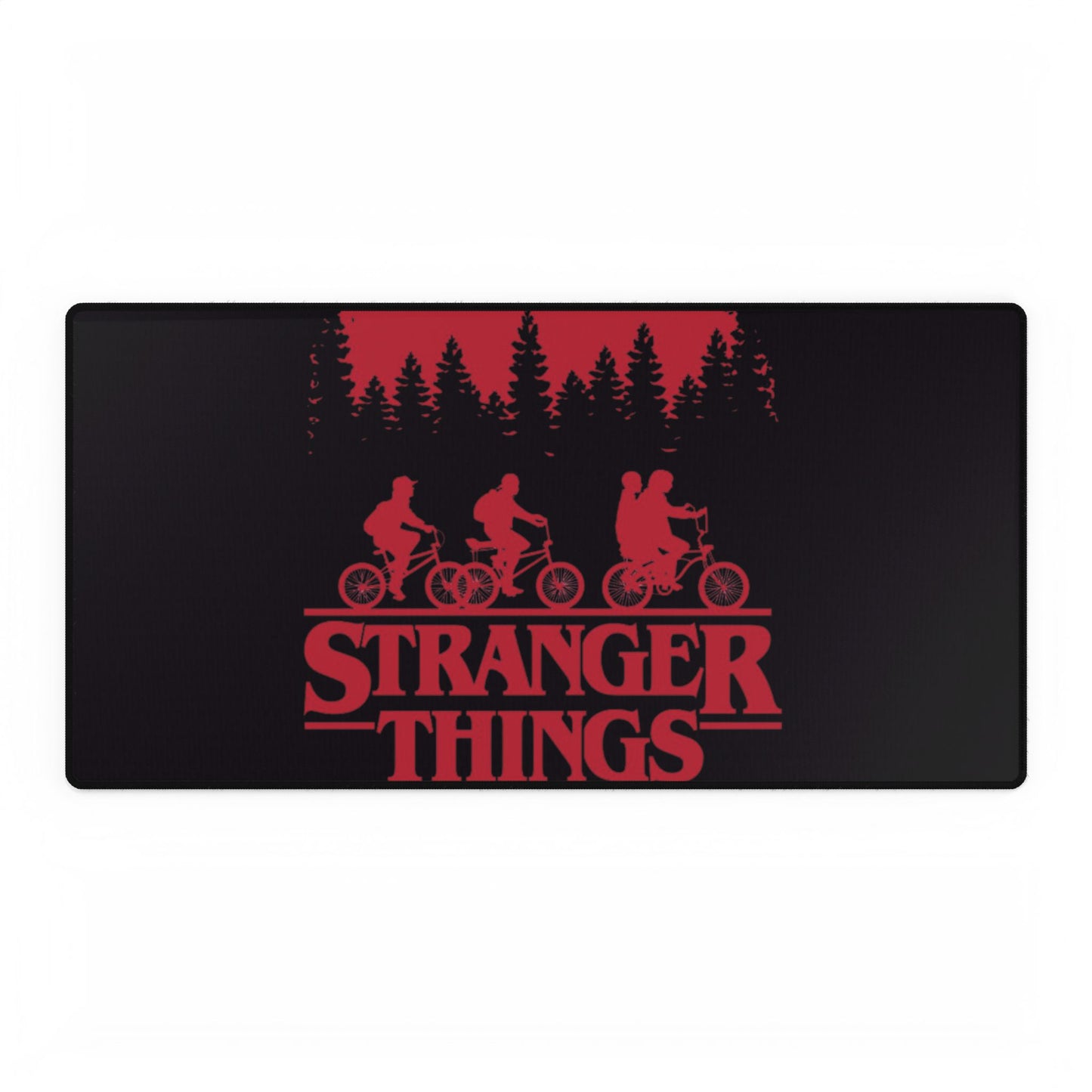 Stranger Things Desk Mat — Retro Red Bike Scene Gaming Mouse Pad