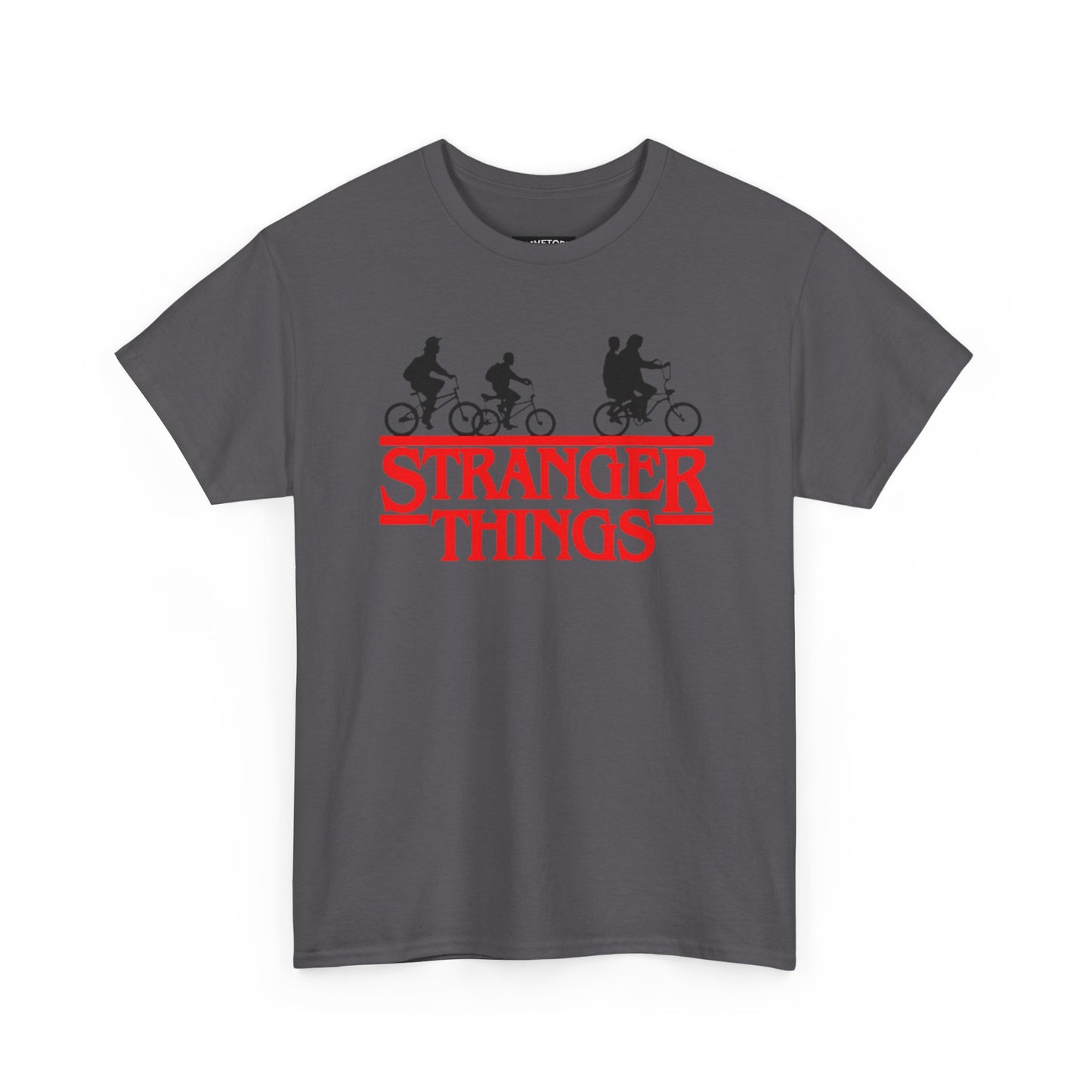 Stranger Things Retro Style Logo Bike Silhouette Tee