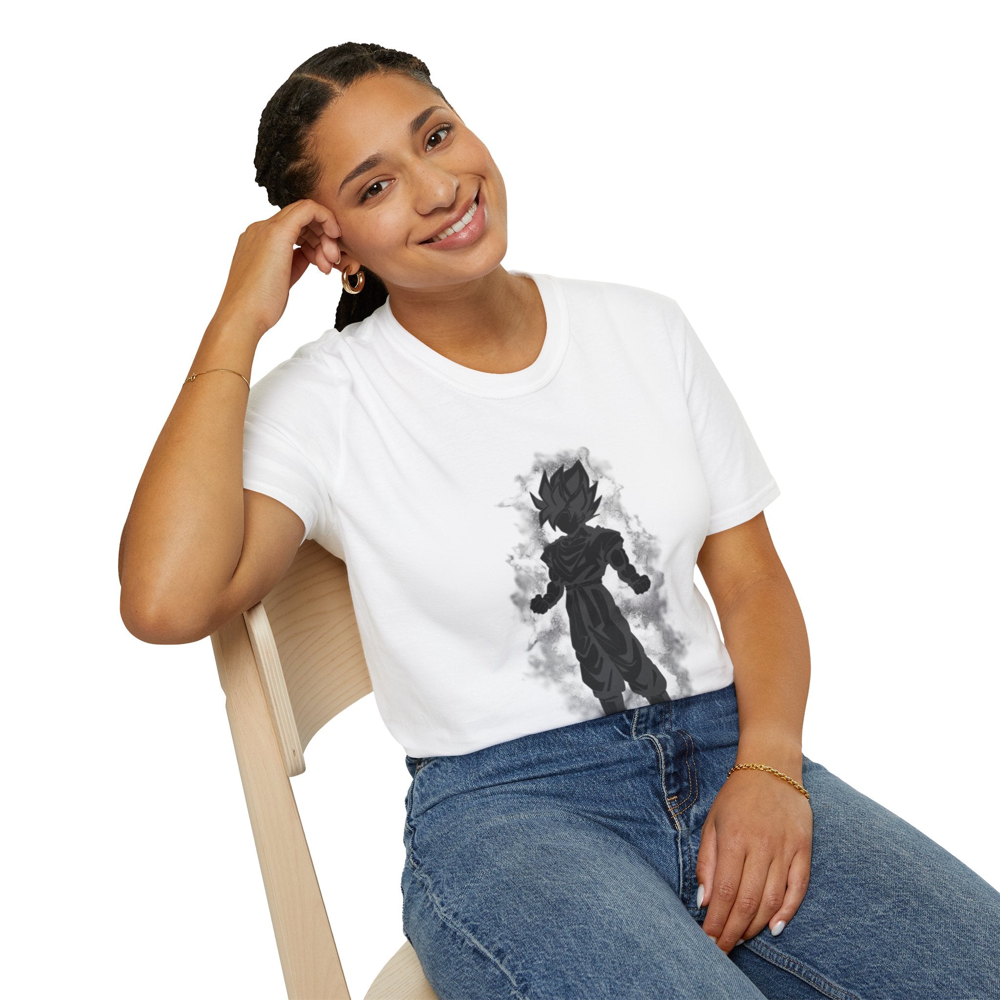 Silhouette Saiyan Power T-Shirt | Anime Aura Dragon Ball Goku