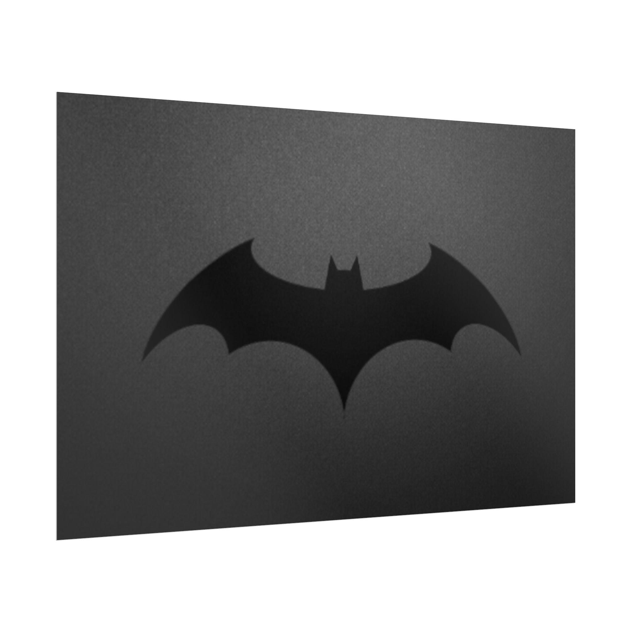Blackman Bat Logo Silhouette Rolled Poster | Dark Minimal Wall Art