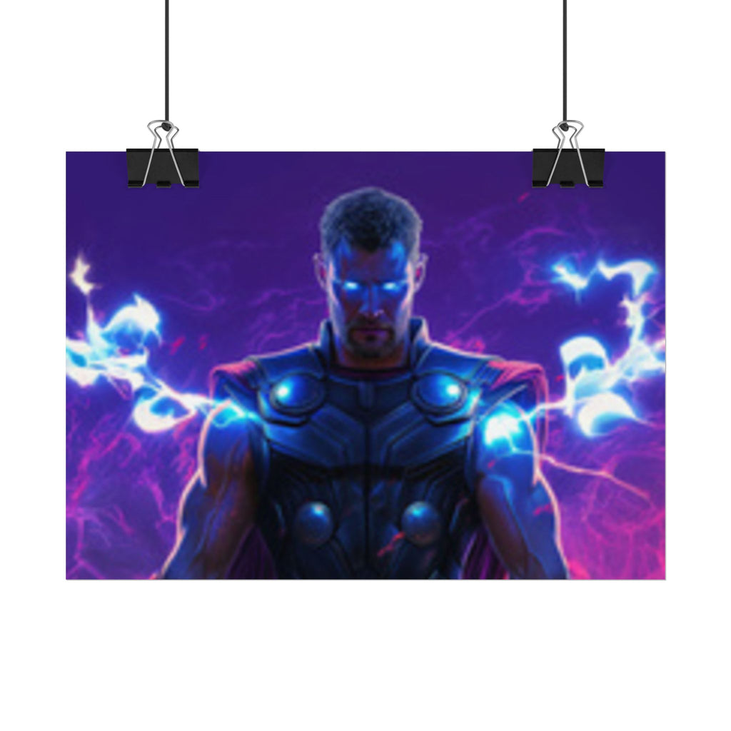 Thor Lightning Poster — Marvel Vibrant Superhero Wall Art (Rolled Poster)