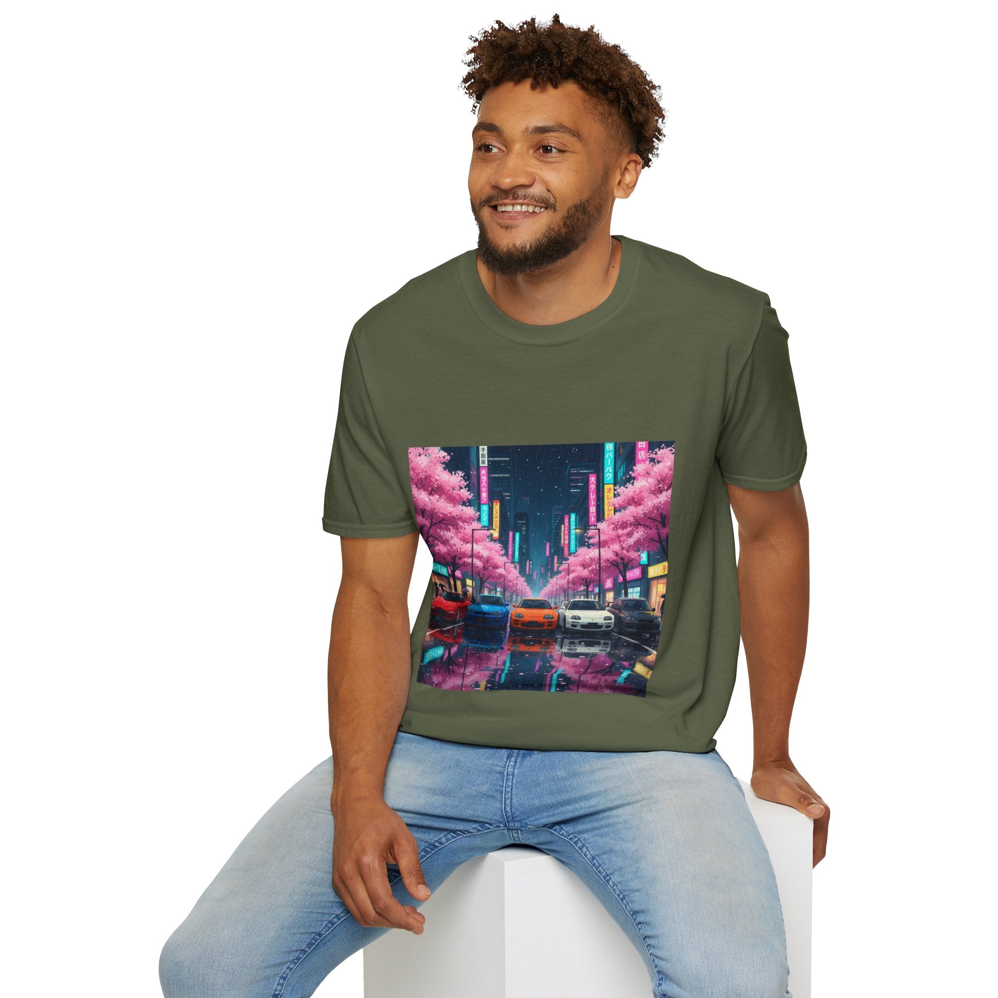 Anime Style Retro Dreamy JDM cars Street Unisex Softstyle T-Shirt