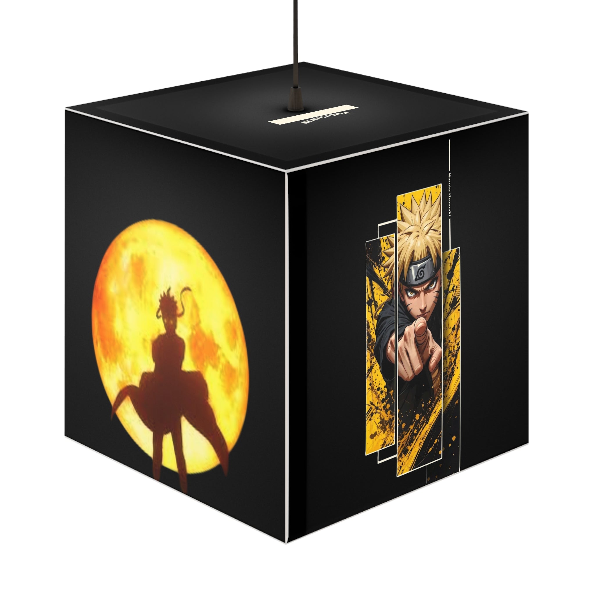 Naruto Light Cube Lamp — Anime Moon Silhouette Nightlight