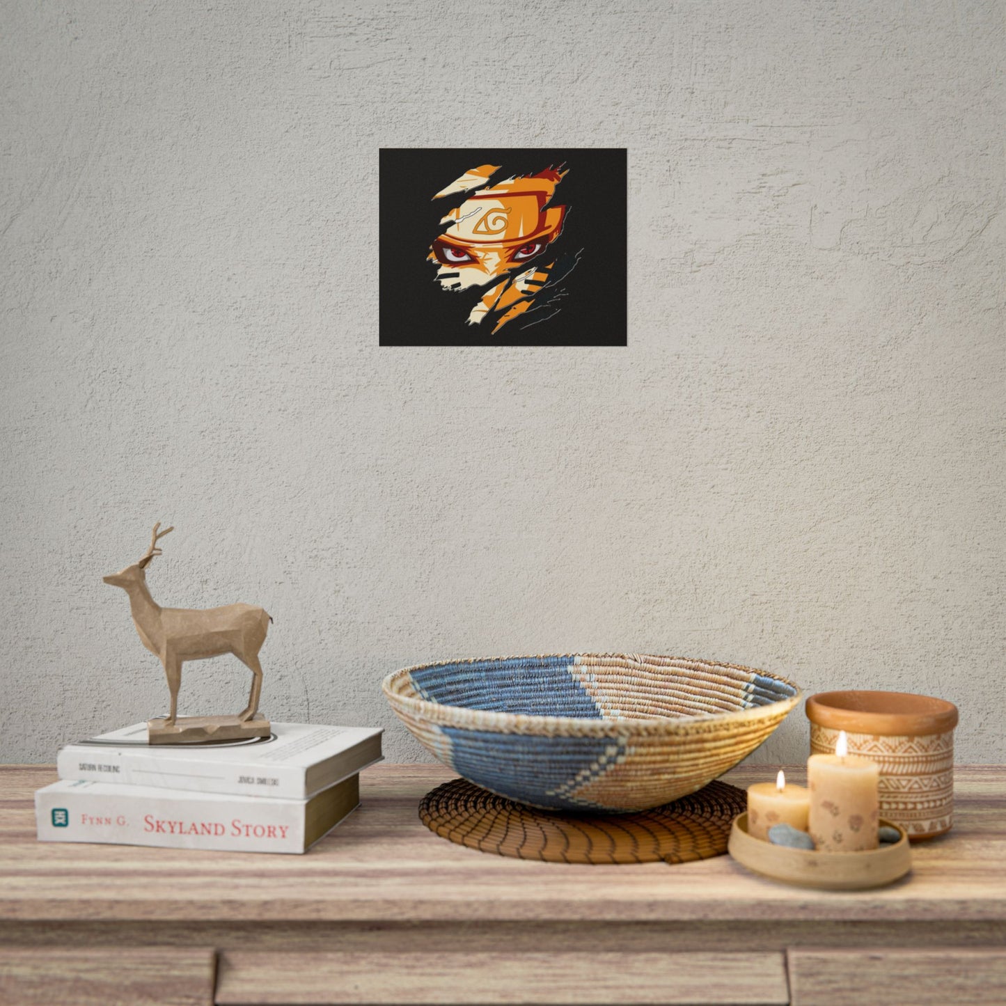 Naruto Scratch Effect Art Poster – Dynamic Anime Wall Print (Rolled Poster)