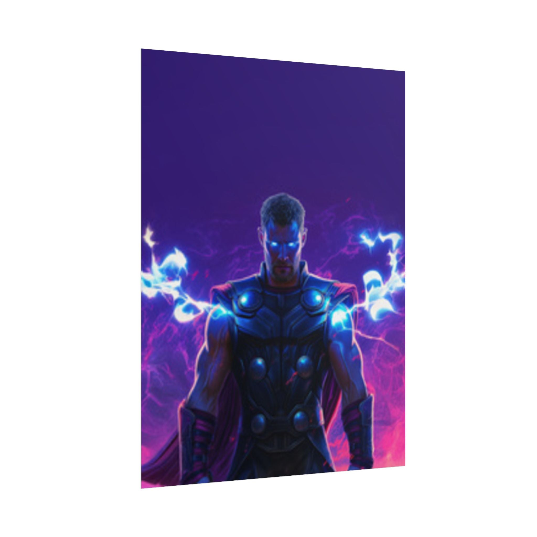 Thor Lightning Poster — Marvel Vibrant Superhero Wall Art (Rolled Poster)