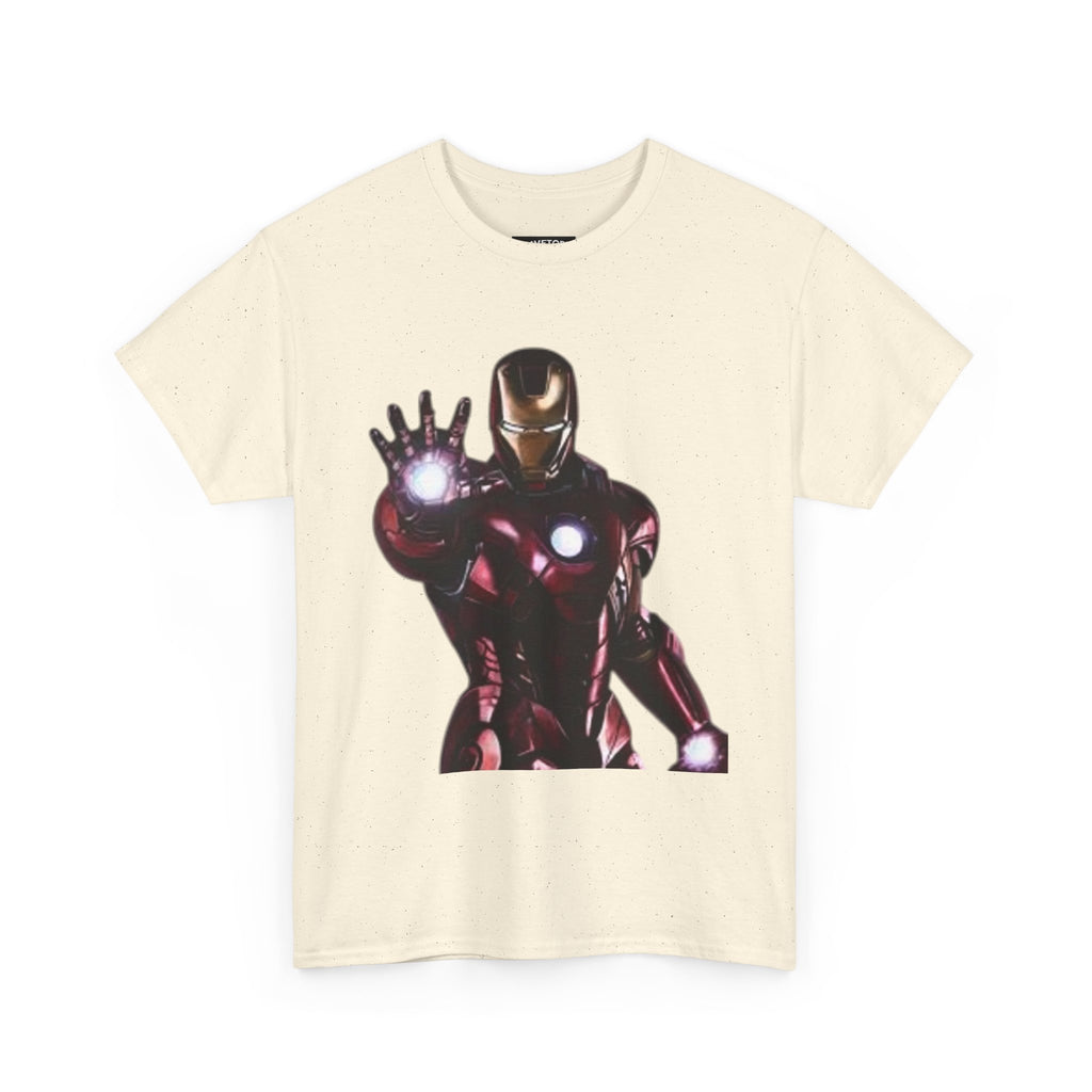 Iron Man Graphic Tee — Retro Superhero Chest Print T‑Shirt