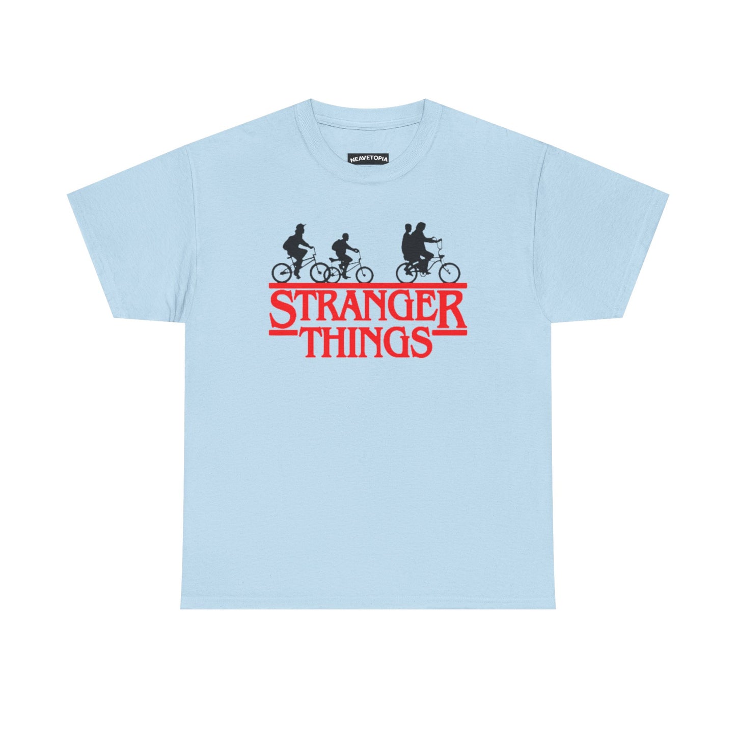 Stranger Things Retro Style Logo Bike Silhouette Tee