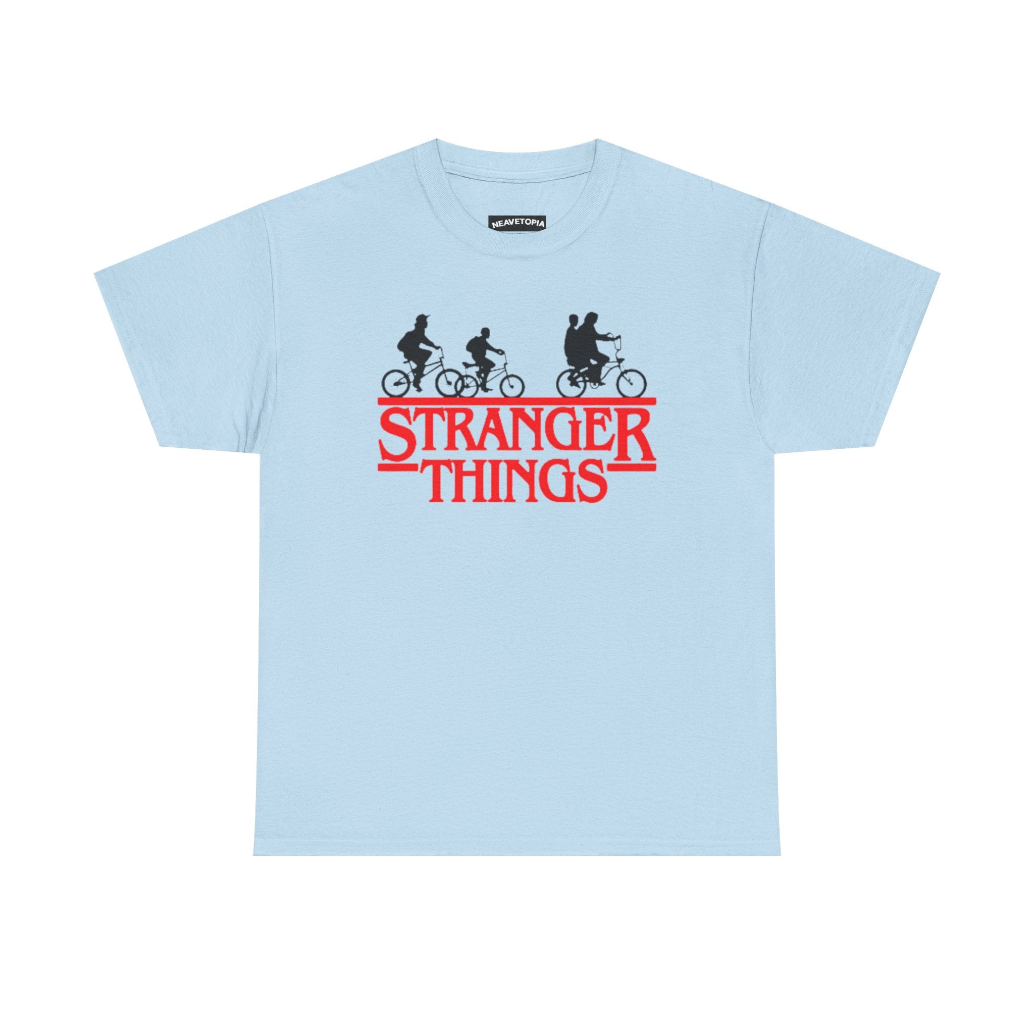 Stranger Things Retro Style Logo Bike Silhouette Tee