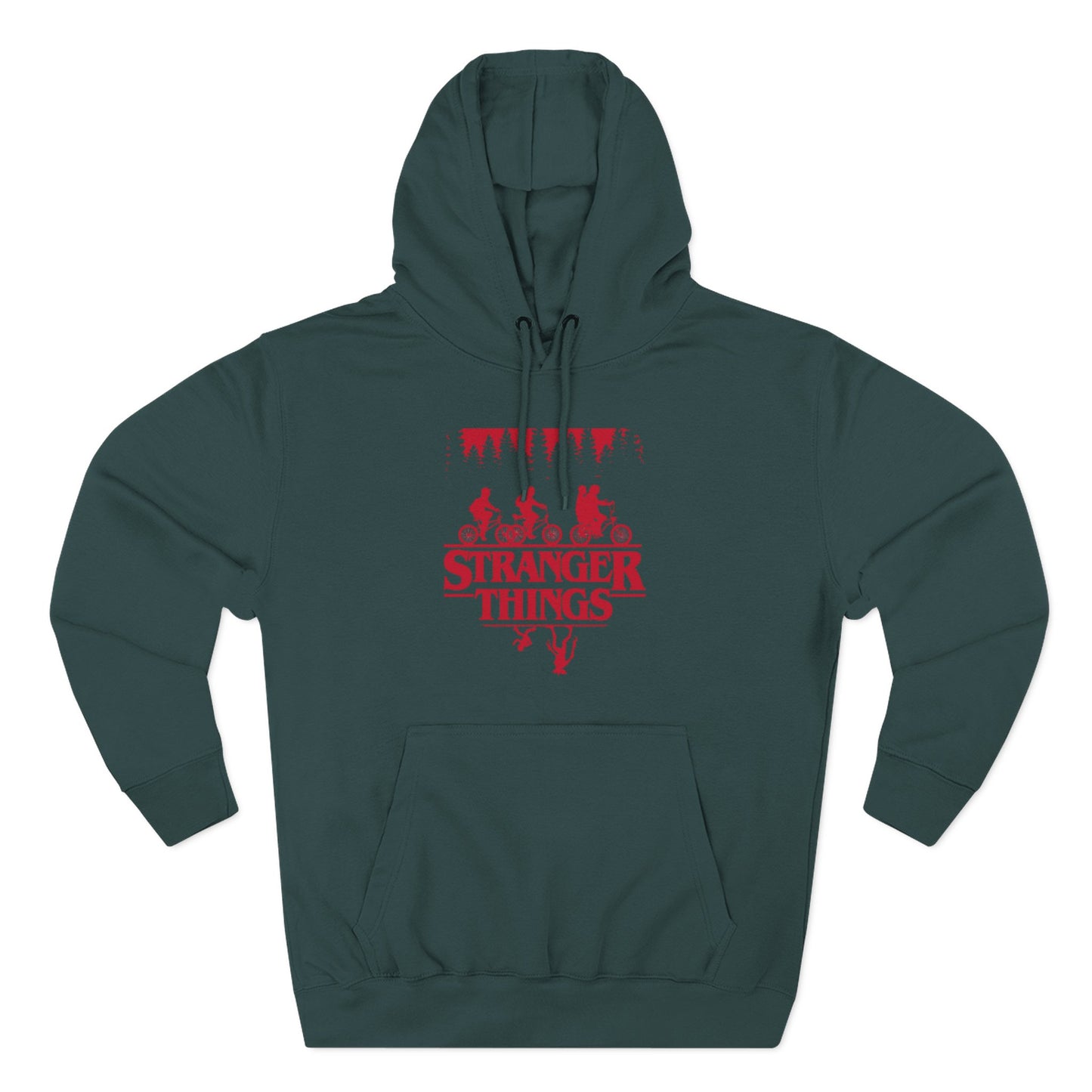 Stranger Things Fleece Hoodie – Retro-Umriss-Logo-Pullover
