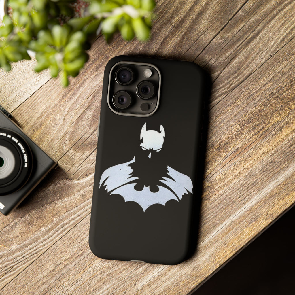 Batman Silhouette Tough Phone Case — Dark Knight Black Protective Cover