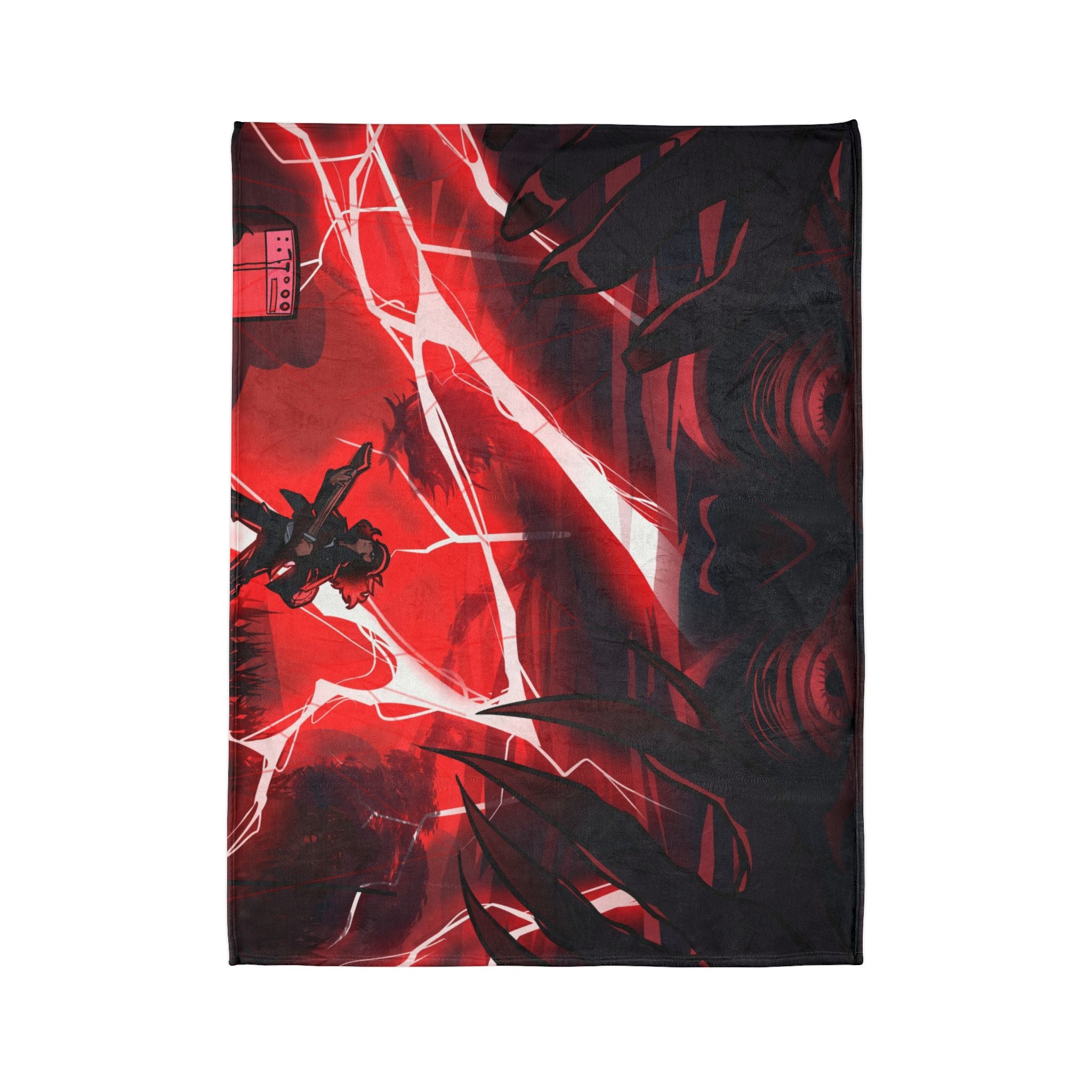 Stranger Things - Eddie Munson in Upside Down with Guitar - Throw Blanket
